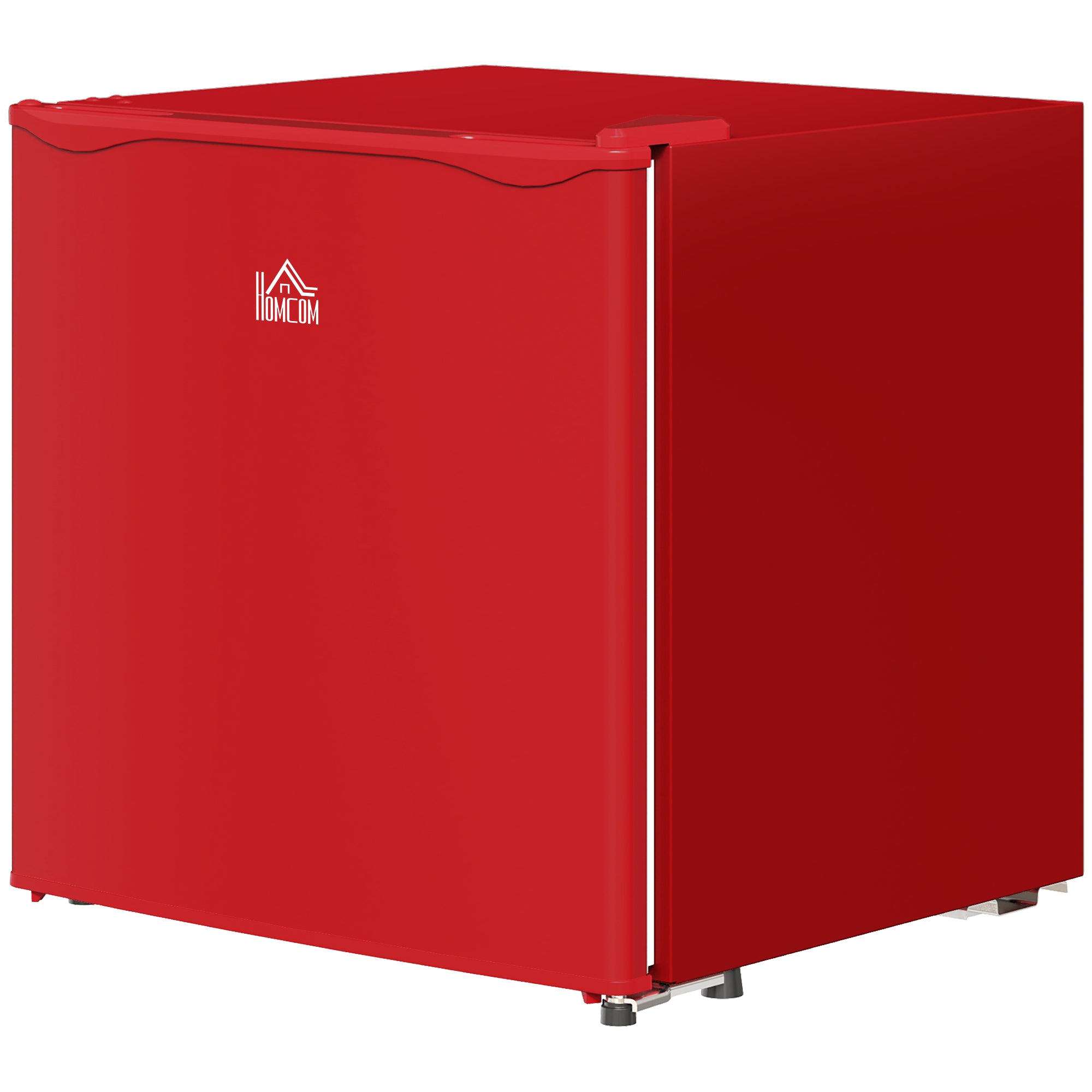 HOMCOM Mini Freezer Countertop, 1.1 Cu.Ft Compact Upright Freezer with Removable Shelves, Reversible Door for Home, Dorm, Apartment and Office, Red