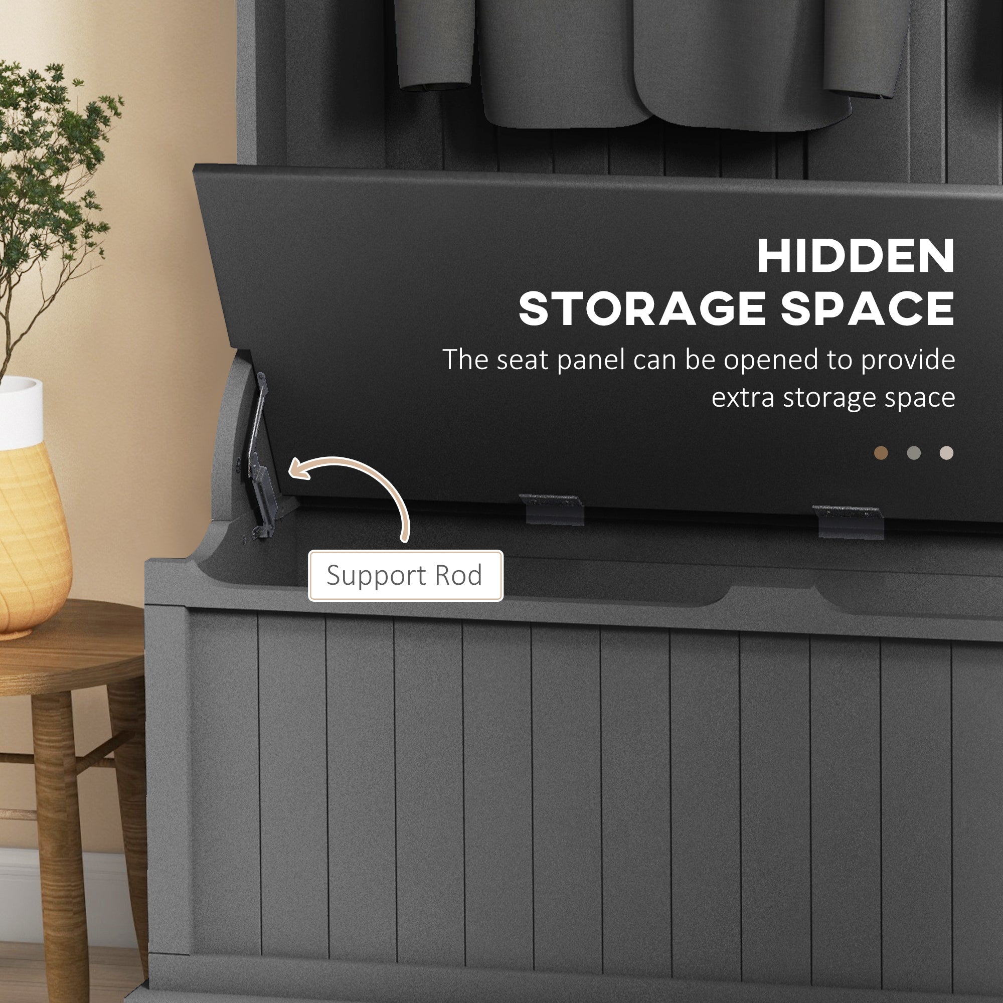 HOMCOM 38" Coat Rack, 3-In-1 Entryway Hall Tree with Shoe Storage Bench, Modern Coat Hanger Stand with 5 Double Hooks, for Hallway, Living Room, Black