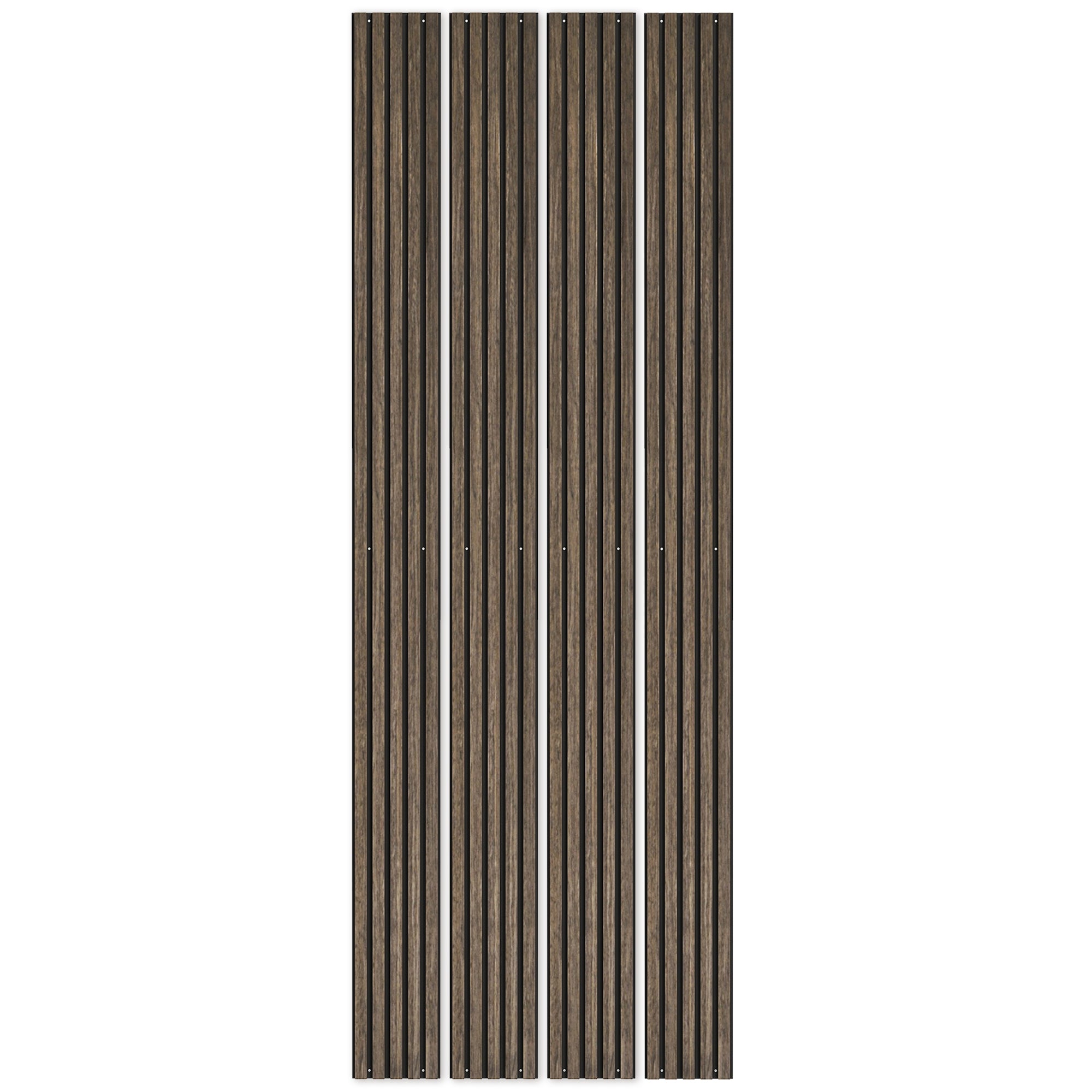 95 x 8 Inches 3D Faux Wood Wall Panels, 4 Pack Acoustic Panels, Sound Absorbing and Proof Slat Wall For Interior Wall Decor, Home, Office, Studio, Walnut
