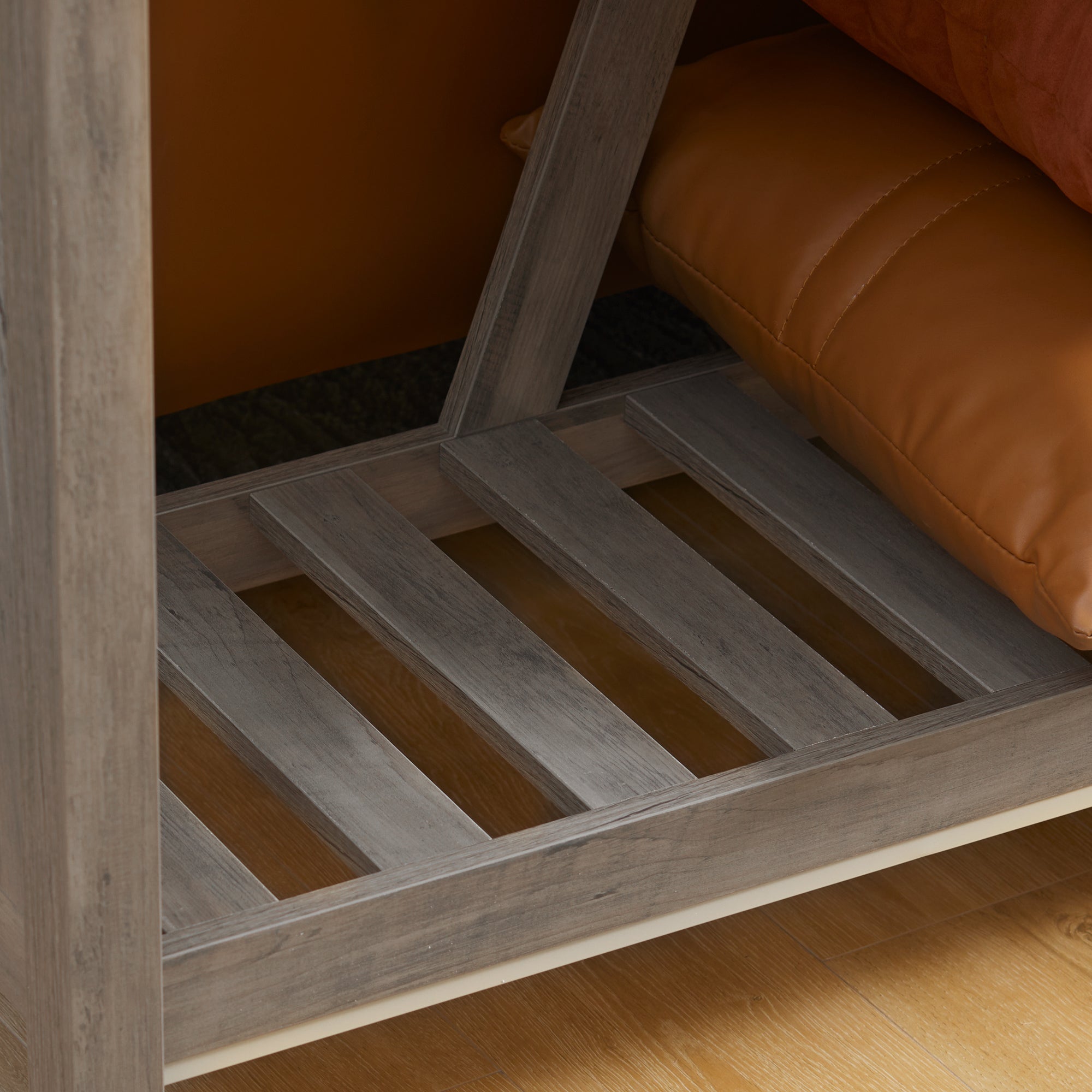 Farmhouse Console Table with Storage Shelf, Entryway Table for Living Room, Gray - HOMCOM