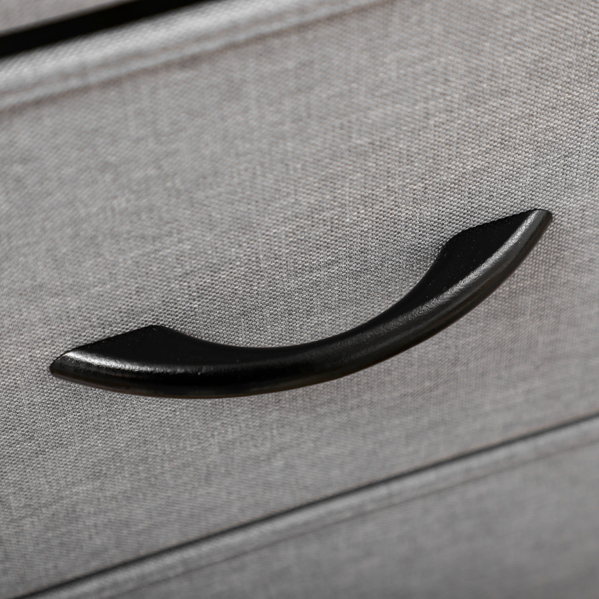 Fabric Chest of Drawers, Industrial Bedroom Dresser with 5 Fabric Drawers, Steel Frame and Wooden Top for Nursery, Living Room, Hallway, Grey