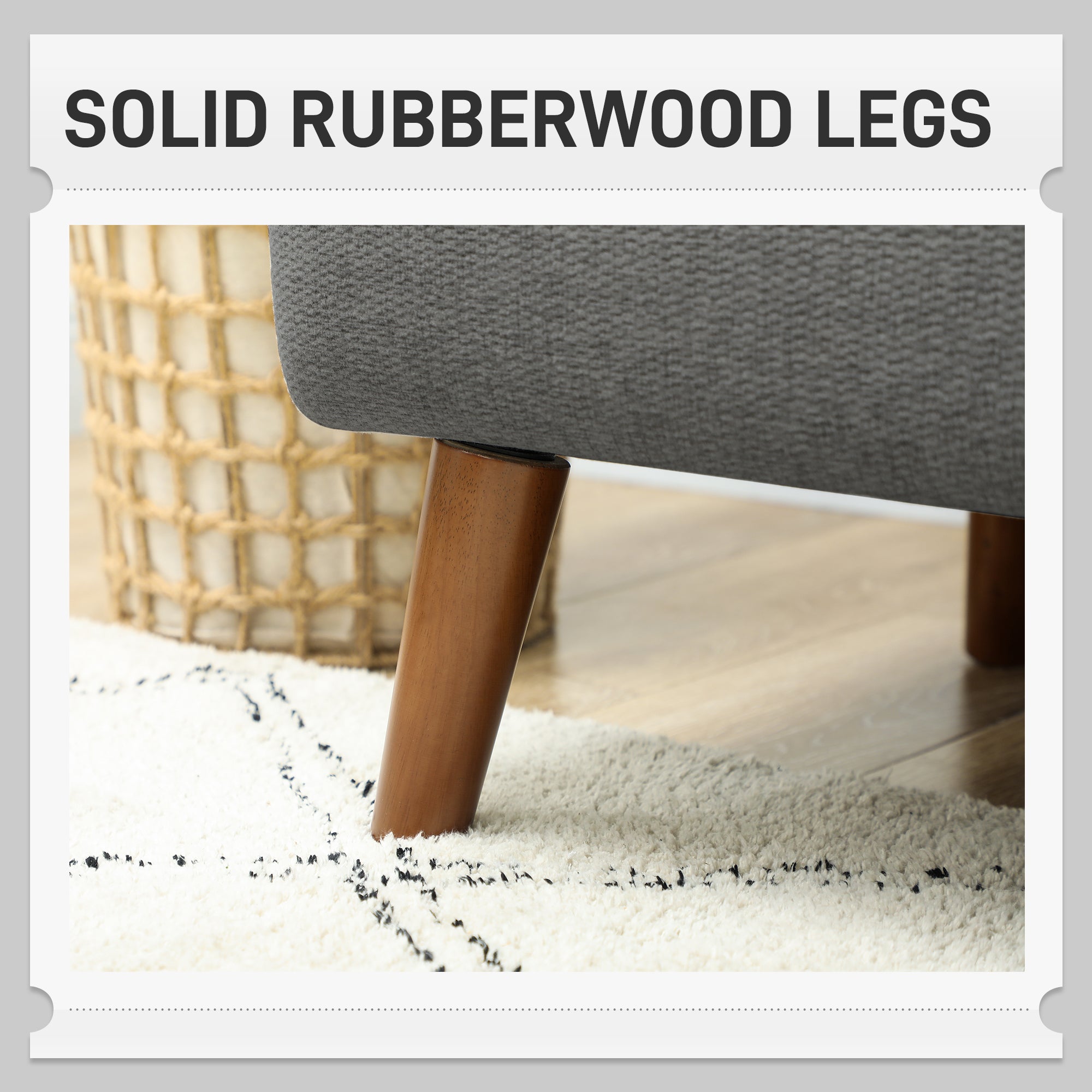 HOMCOM 2 Seater Sofa, Small Sofa Couch with 21cm Thick Padding and Wood Legs, Modern Velvet Feel Fabric Loveseat for Living Room, Bedroom, Home Office, Grey