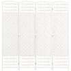 HOMCOM 4 Panel Folding Room Divider, Privacy Screen, Freestanding Paravent Partition Separator for Living Room, Bedroom and Office, 160 x 170cm, White