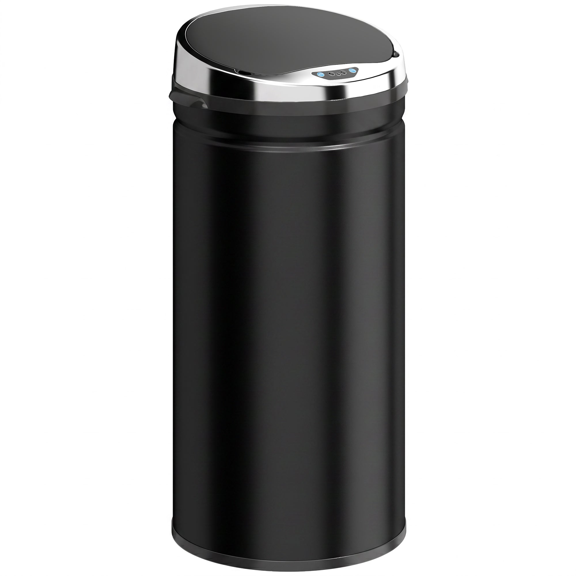 42L Sensor Bin with Quiet Soft-Close Lid, Automatic Touchless Motion Sensor Rubbish Bin with Fingerprint Resistant, Stainless Steel for Hygienic Kitchen, Home Office Use, Black