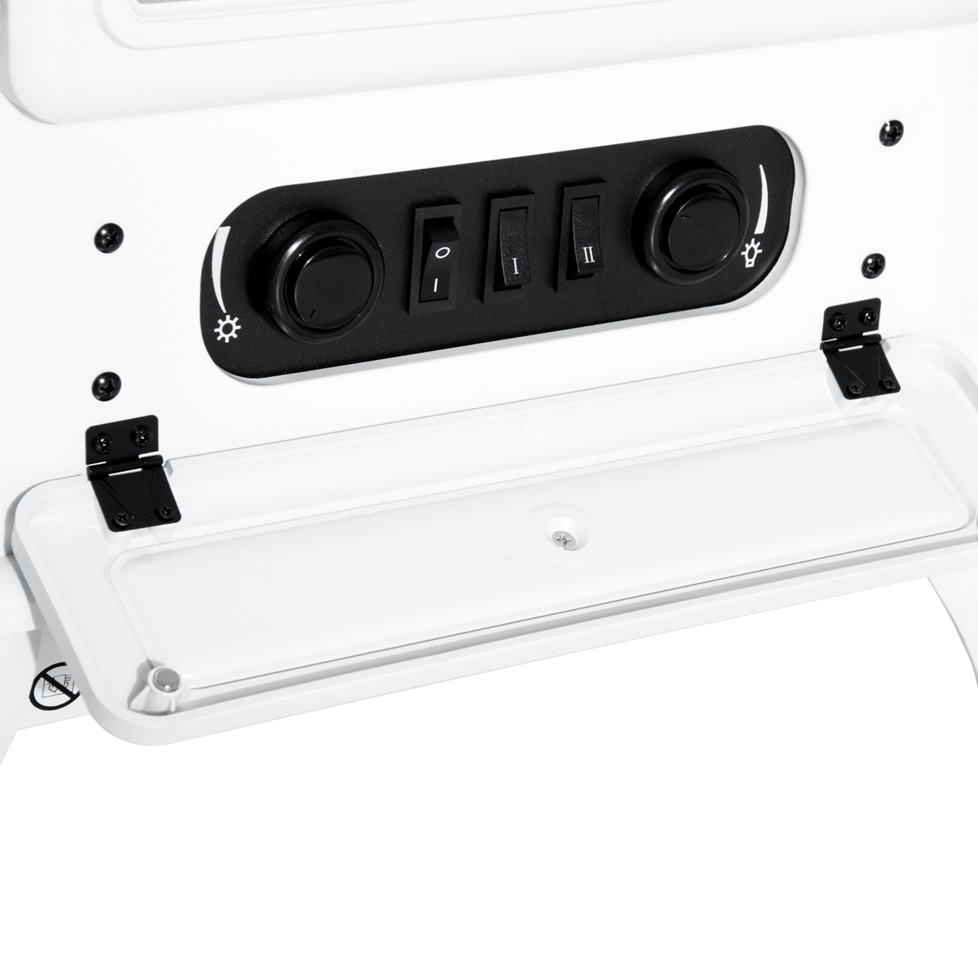 22" Electric Fireplace Heater with Realistic LED Flames & Overheat Protection, White