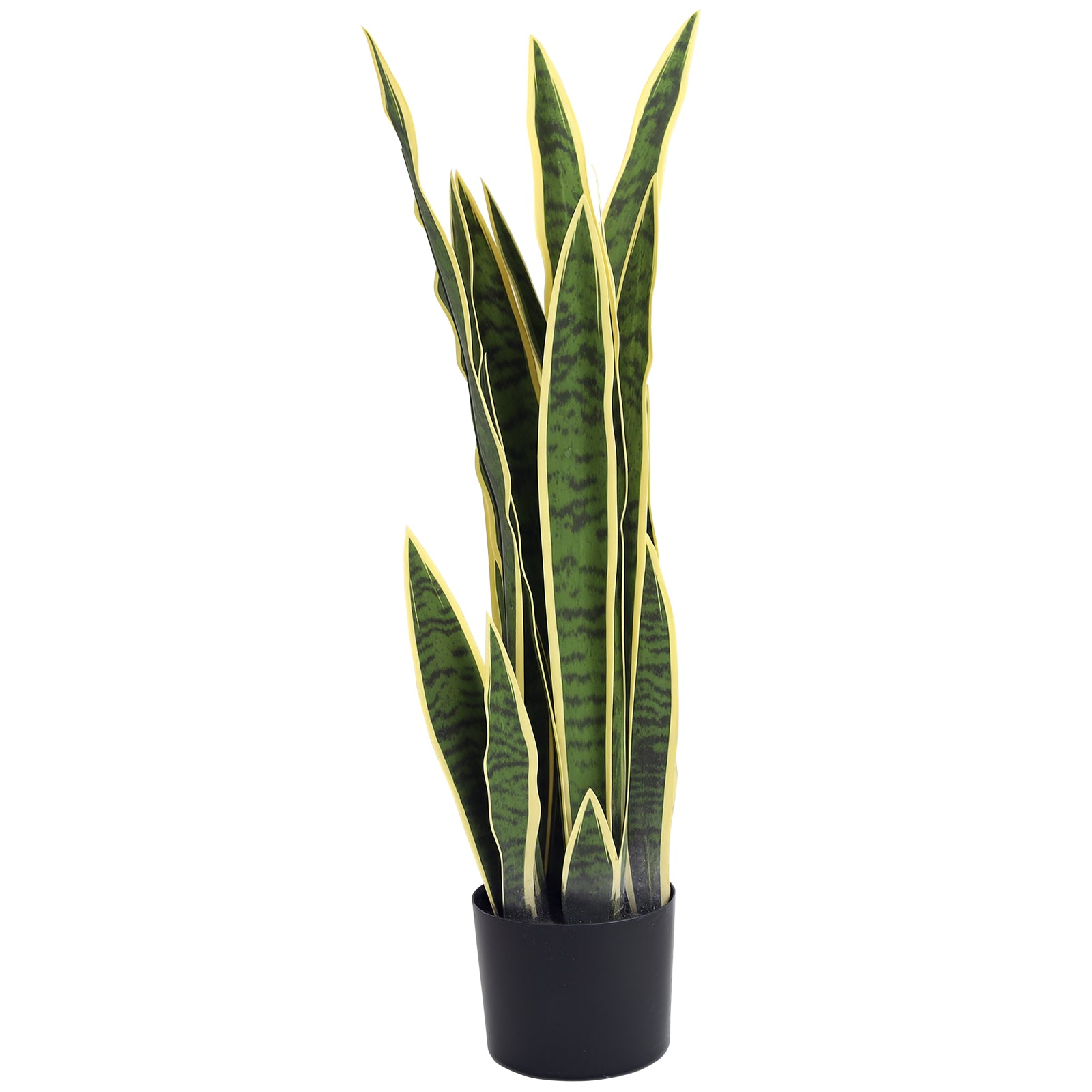 30" Artificial Snake Plant, Artificial Tree with 21 Leaves in Pot, Decorative Fake Plant for Home, Office, and Living Room, Green