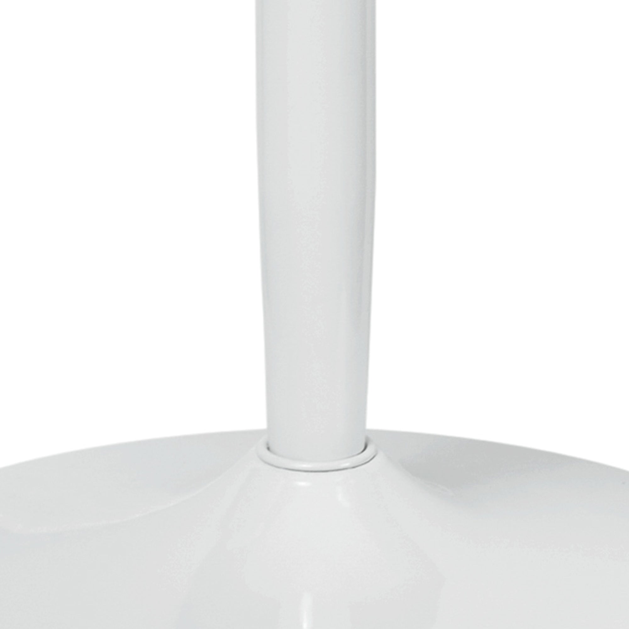 HOMCOM Round Dining Table, Modern Kitchen Table with Steel Base, Non-slip Foot Pad for Living Room, Dining Room, White