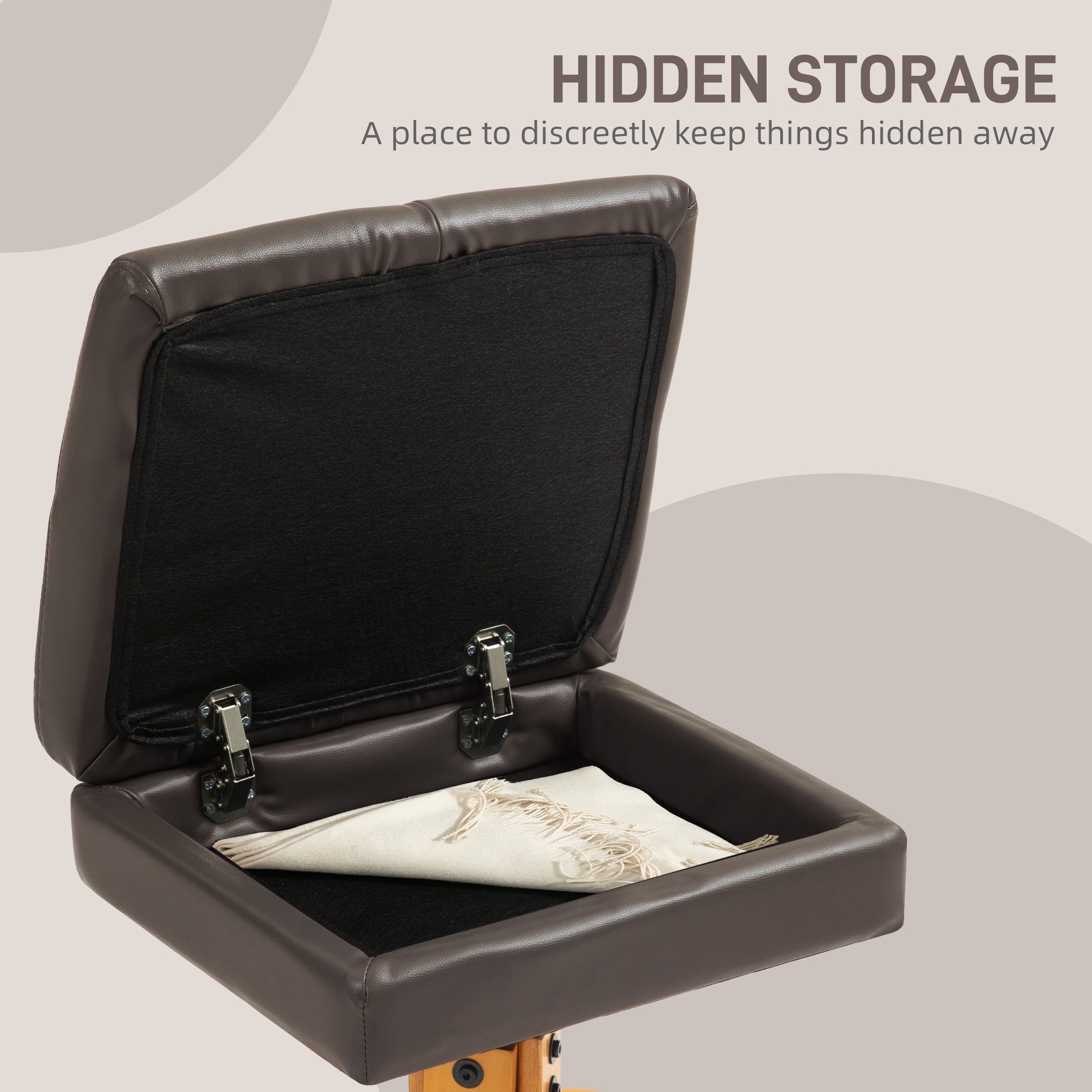 HOMCOM Massage Recliner Chair with Footstool, Upholstered Armchair with Adjustable Backrest, Remote Control, Hidden Storage and Charger for Living Room, Bedroom, Dark Brown