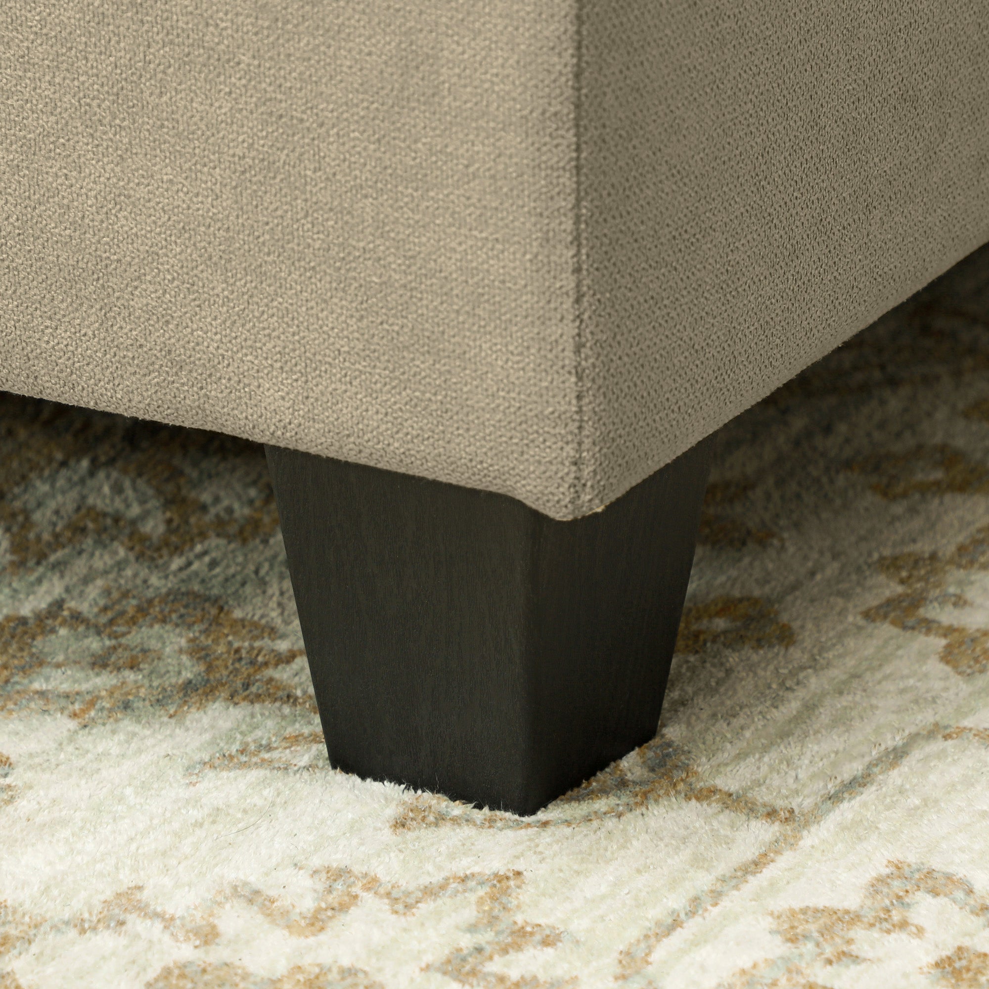 HOMCOM Convertible Modular Sectional Sofa with Storage, Tufted 3 Seater Sofa Set, L Shaped Sofa Couch with Ottoman, Wood Frame for Living Room, Light Brown