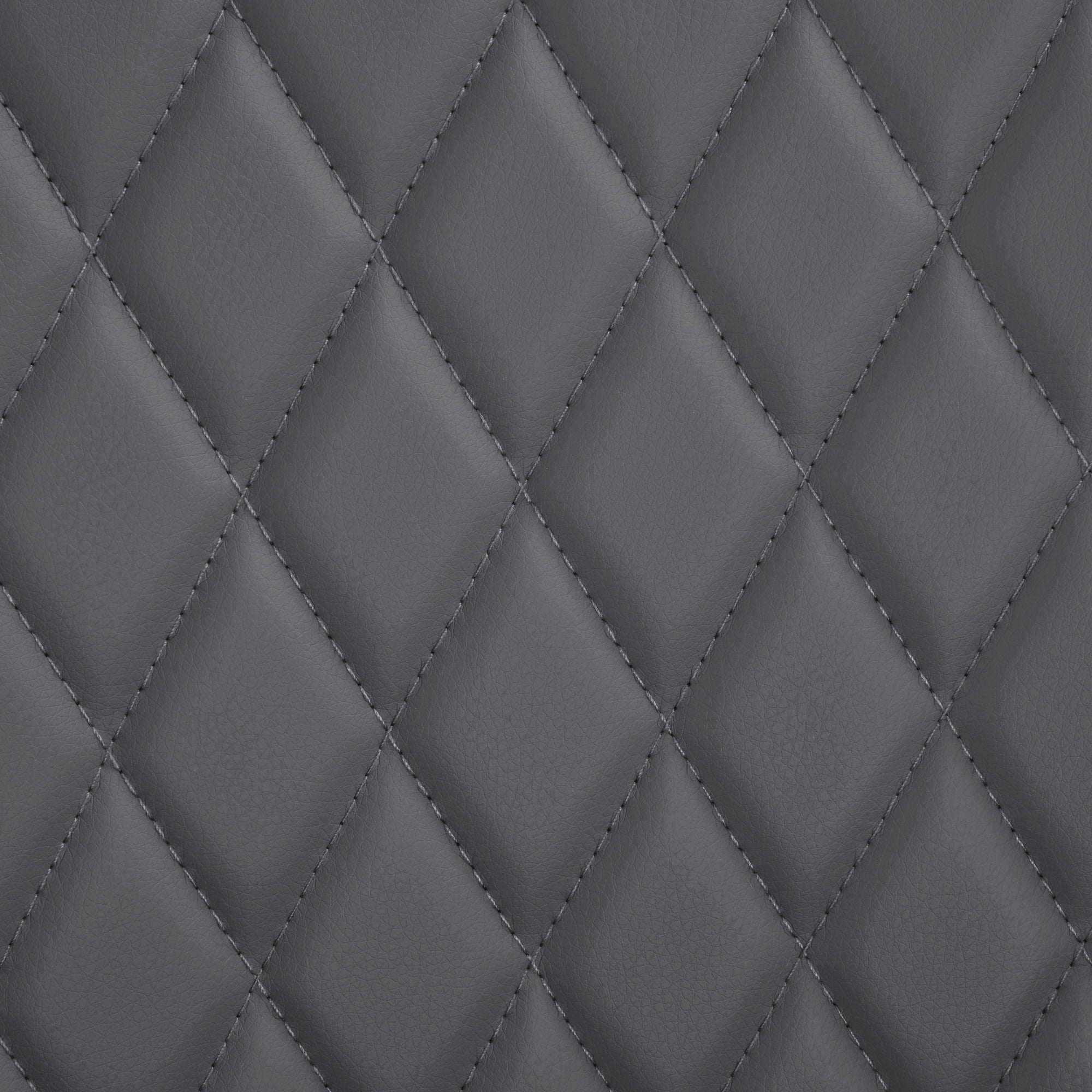 HOMCOM Dining Chairs Set of 2, Modern PU Leather Upholstered Kitchen Chairs with Diamond Tufted Backs and Steel Legs for Living Room, Dining Room, Bedroom, Grey