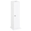 Small Toilet Paper Cabinet, Bathroom Corner Cabinet with Doors and Shelves, White - HOMCOM
