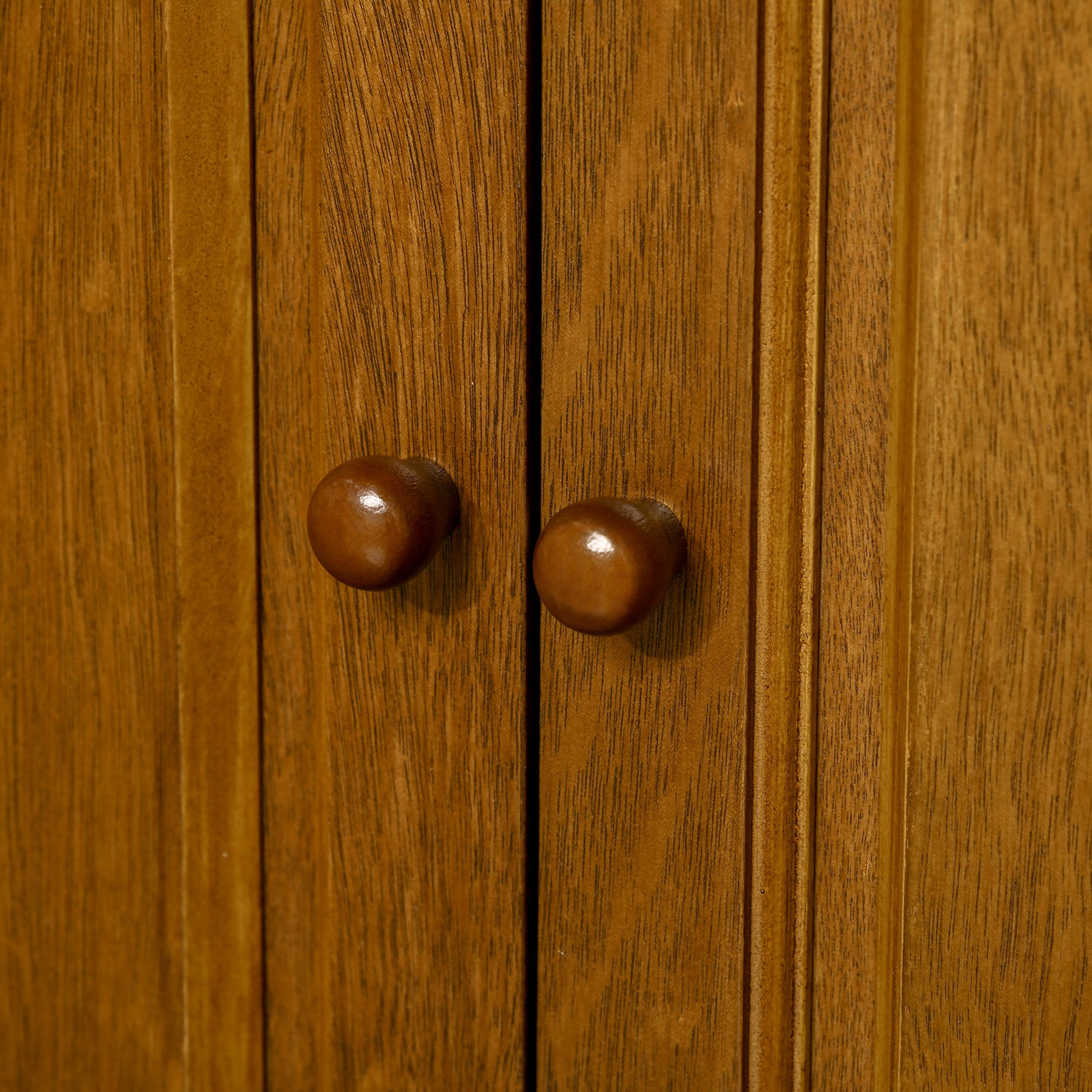 36" Wide Rolling Kitchen Cart with Storage Cabinet, Drawer & Towel Racks, Brown