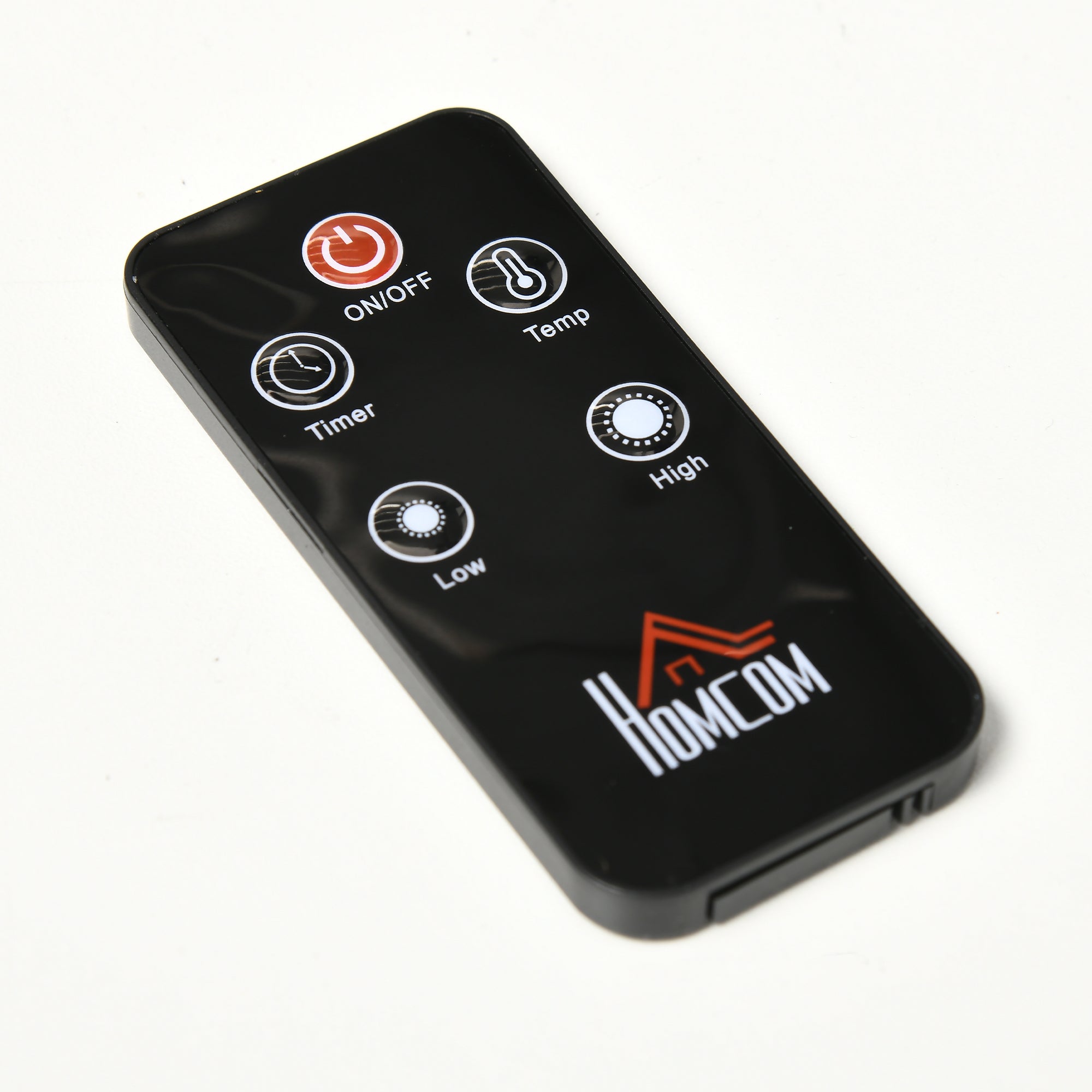 HOMCOM Mica Electric Space Heater, Portable Heater for Home with 2 Heat Settings, Living Room, Study, Garage, Adjustable Temperature 18-30°C, 1000W/2000W, Black