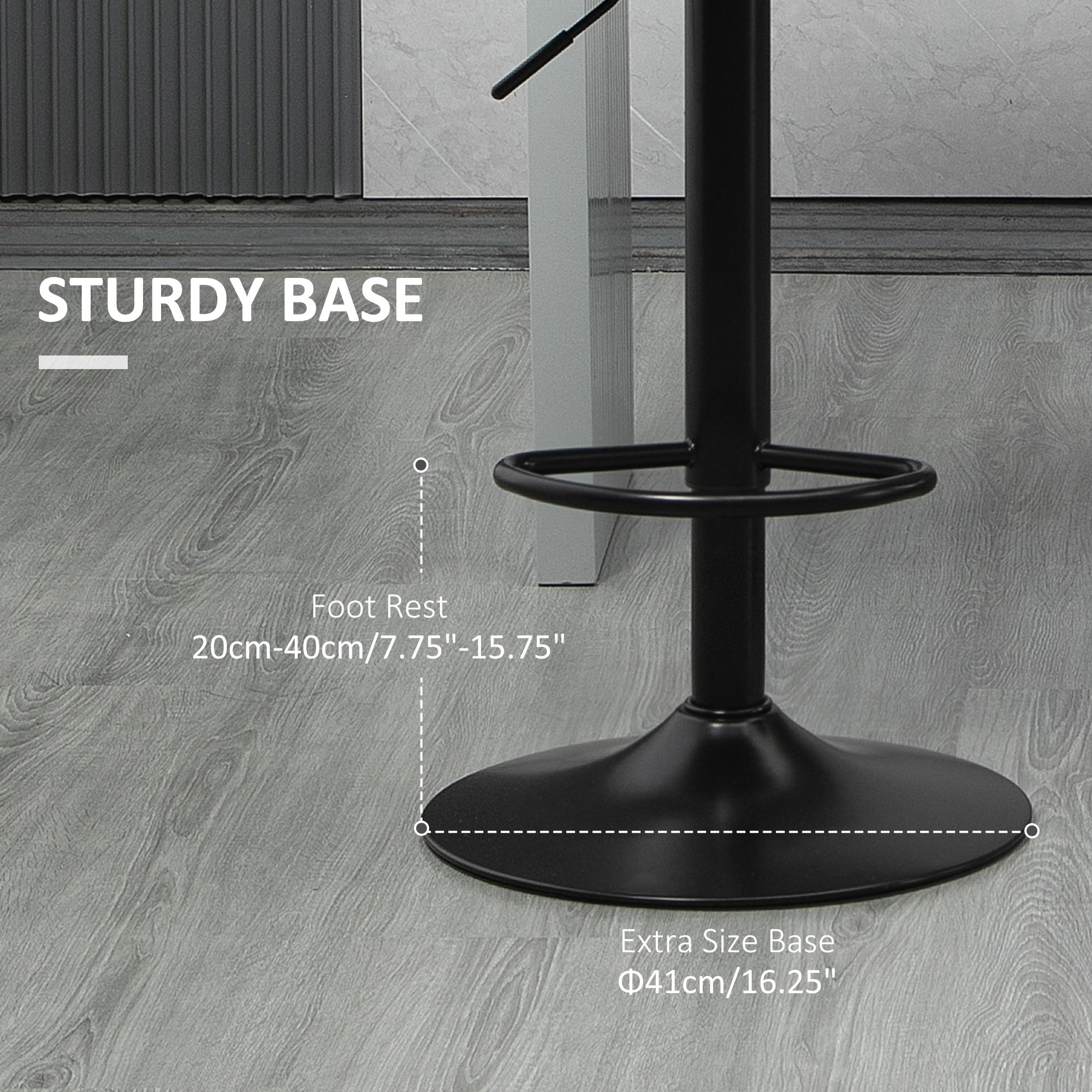 HOMCOM Adjustable Bar Stools Set of 2, Swivel Tufted Linen Fabric Barstools with Footrest and Armrests, Bar Chairs for Kitchen Counter and Dining Room, Grey