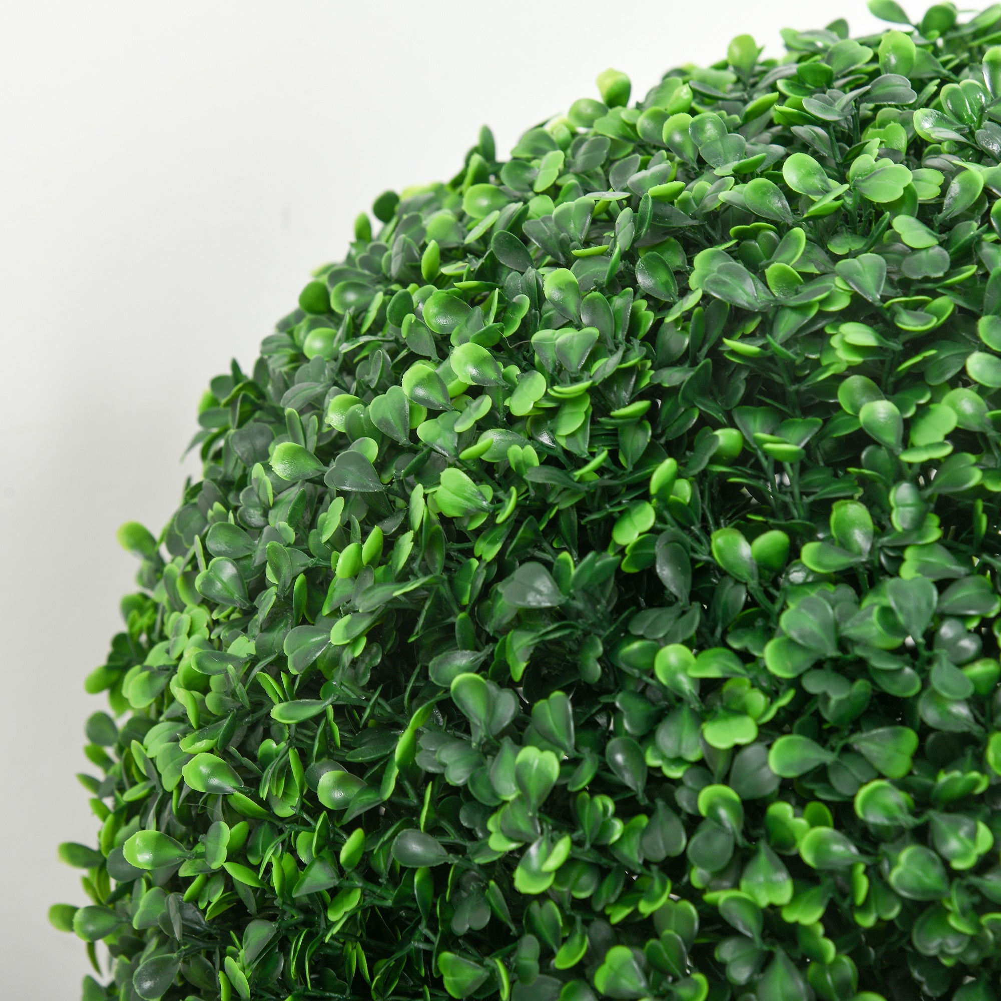 Artificial Boxwood Topiary Ball Set of 2 15.7 Inch Faux Plant, UV-Protected Anti-Fading Fake Plants for Home Indoor Outdoor Porch, Green