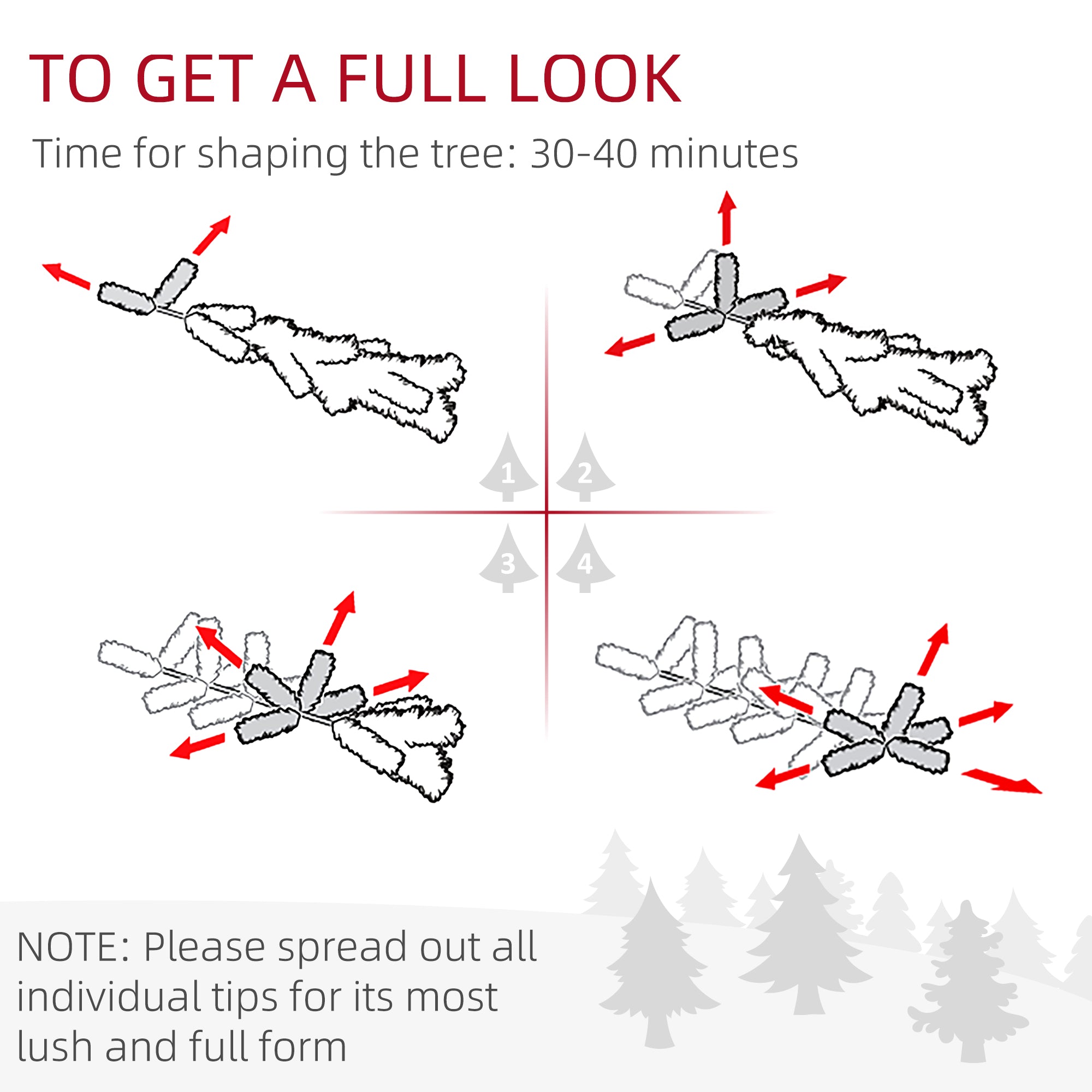 6ft Tall Prelit Arctic Fir Artificial Christmas Tree Xmas Tree with 636 Snow Flocked Branches, 250 Warm White UL Listed Clear Lights, Auto Open, Extra Bulb