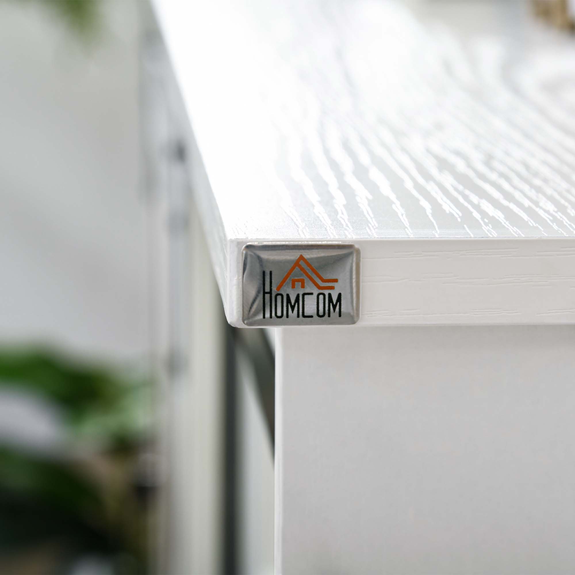 Farmhouse Kitchen Sideboard Buffet Cabinet w/ Sliding Barn Door & 3 Drawers, White