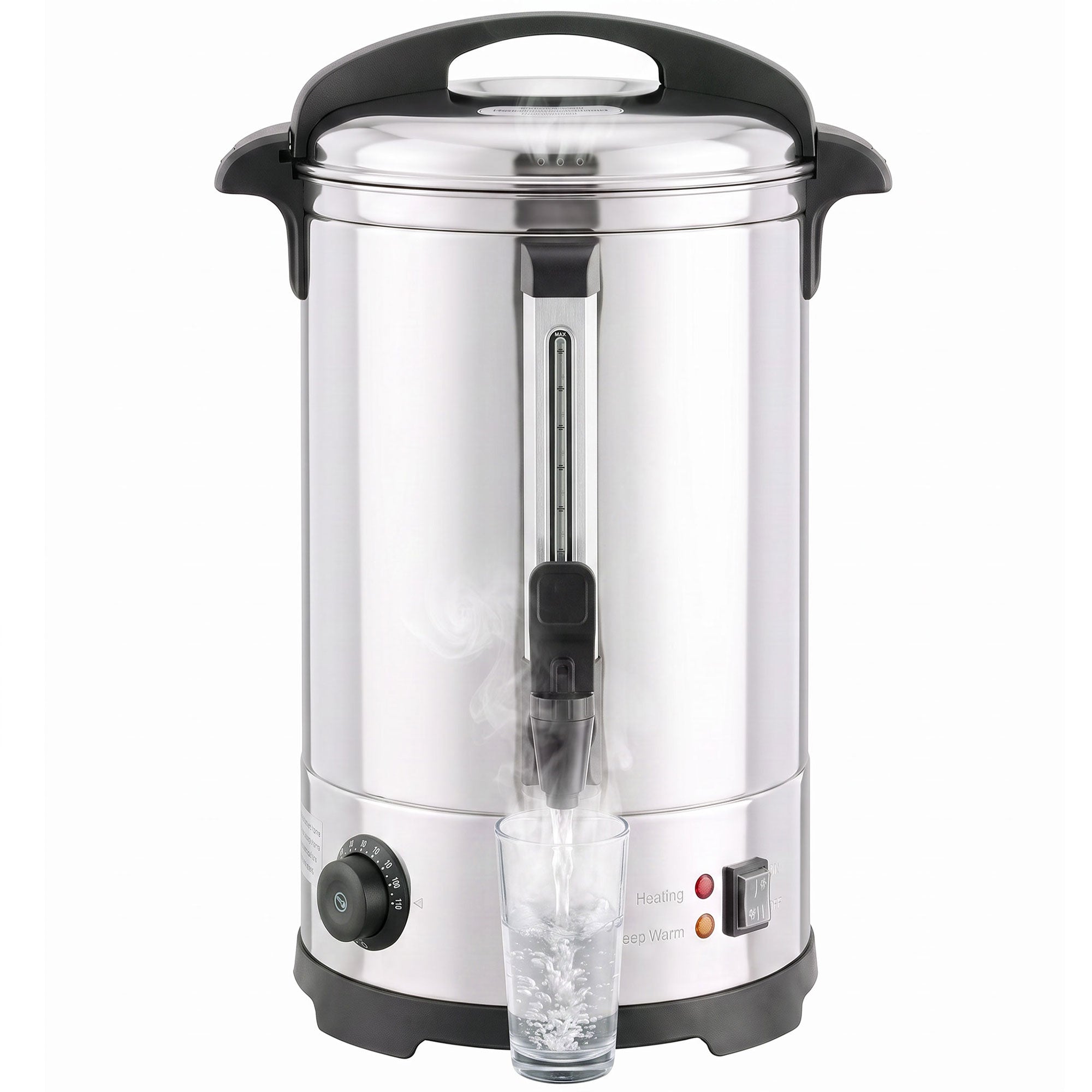 13L Catering Urn, 2500W Hot Water Boiler Dispenser with Thermostat, Stainless Steel Tea Urn Kettle with Keep Warm Function, Adjustable Temperature and Easy Pour Tap for Home Office Parties