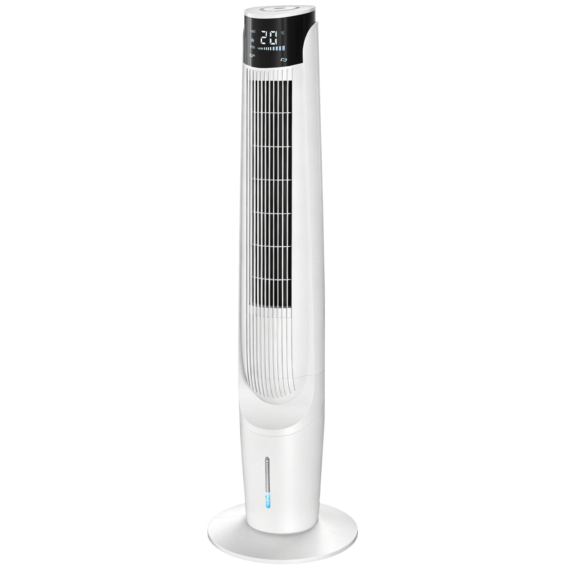 Air Cooler, Oscillating Ice Cooling Fan with 3 Speeds, 4 Modes, 12 Hour Timer, LED Display and Remote Control for Bedroom, Office, Living Room, White