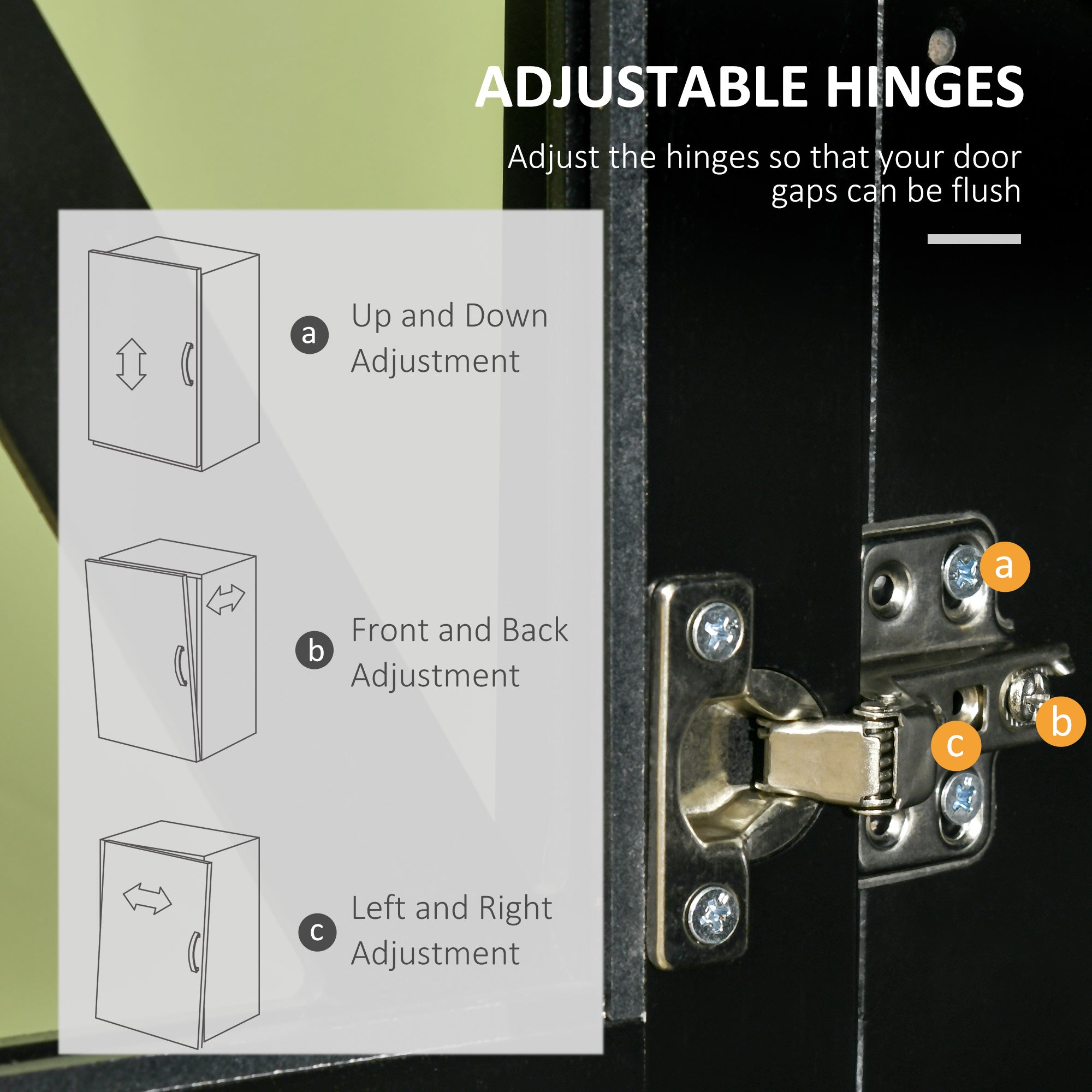 Coffee Bar Cabinet Sideboard Buffet with Storage Drawers and Glass Door, Black