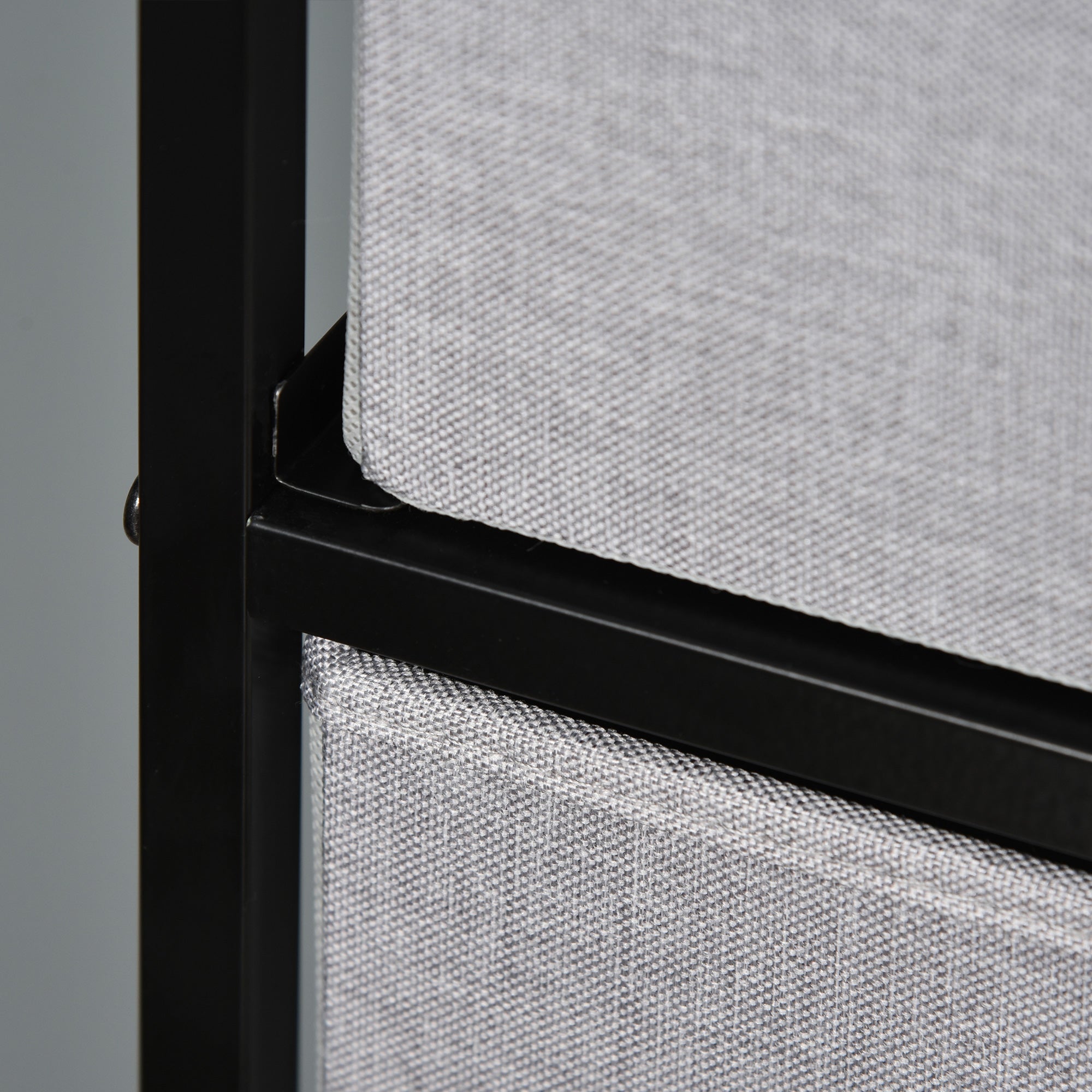 Dresser for Bedroom with 9 Drawers, 4-Tier Fabric Chest of Drawers, Tall Dresser Storage Tower with Steel Frame and Wooden Top for Closets, Nursery Room, Grey