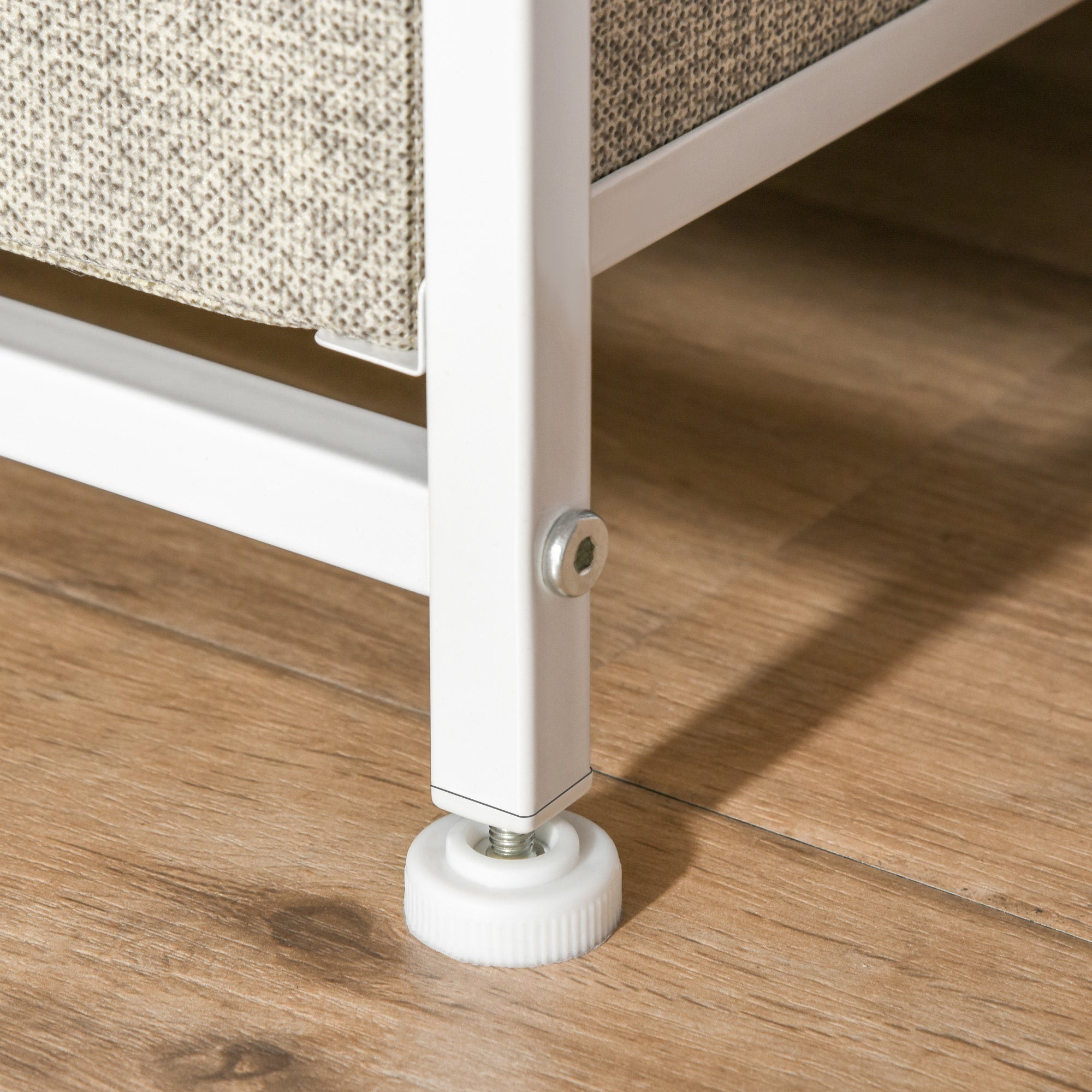 Dresser for Bedroom with 7 Drawers, Chest of Drawers with Metal Frame, Fabric Dresser for Living Room, Entryway, Hallway, Light Grey