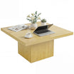 Square Coffee Table, Center Table with 1.6" Thick Tabletop for Living Room, Easy Assembly, 31.5"x31.5", Light Brown