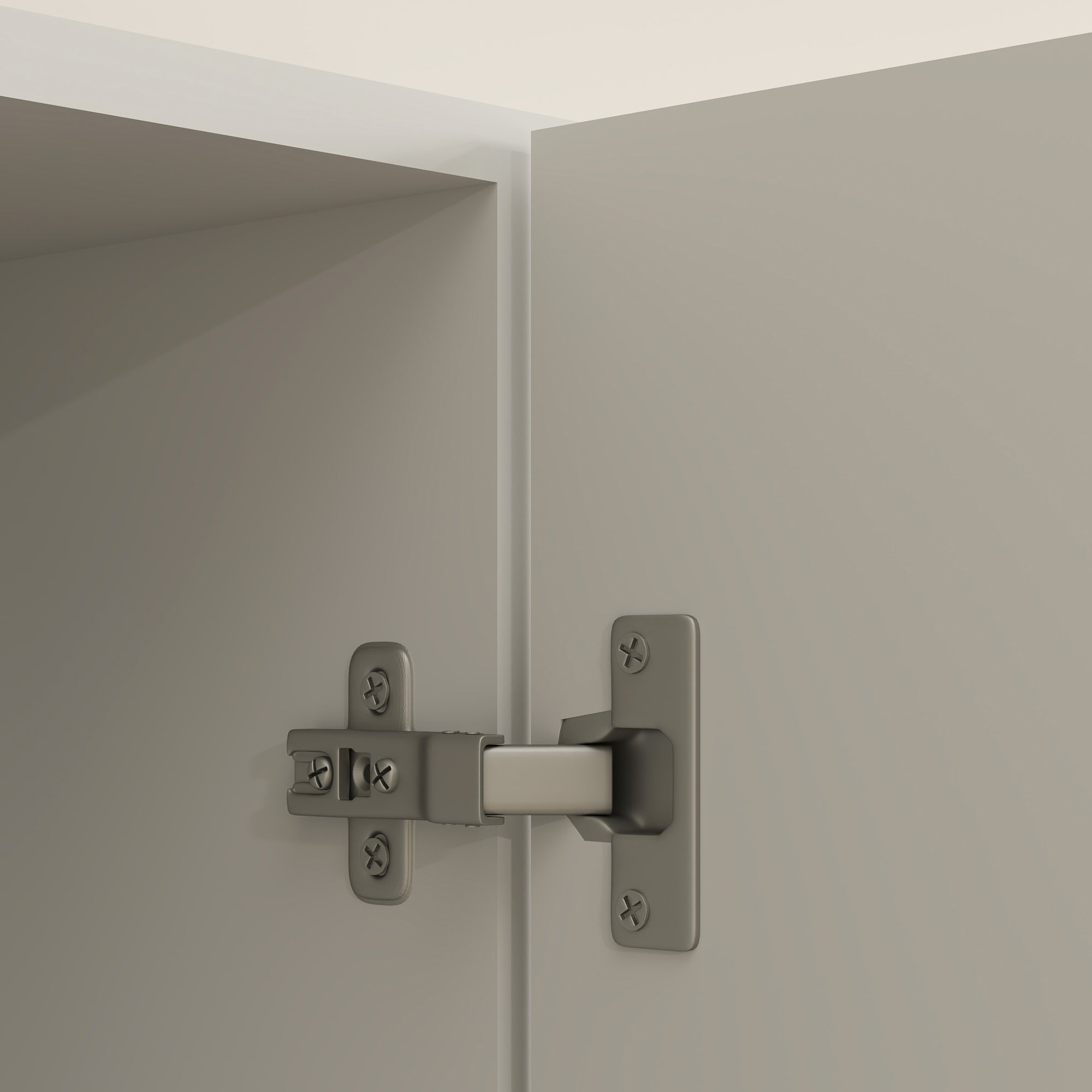 HOMCOM Kitchen Cupboard, Freestanding Kitchen Storage Cabinet with 6 Doors, Drawer, Adjustable Shelves and Open Countertop for Dining Room, Cream White