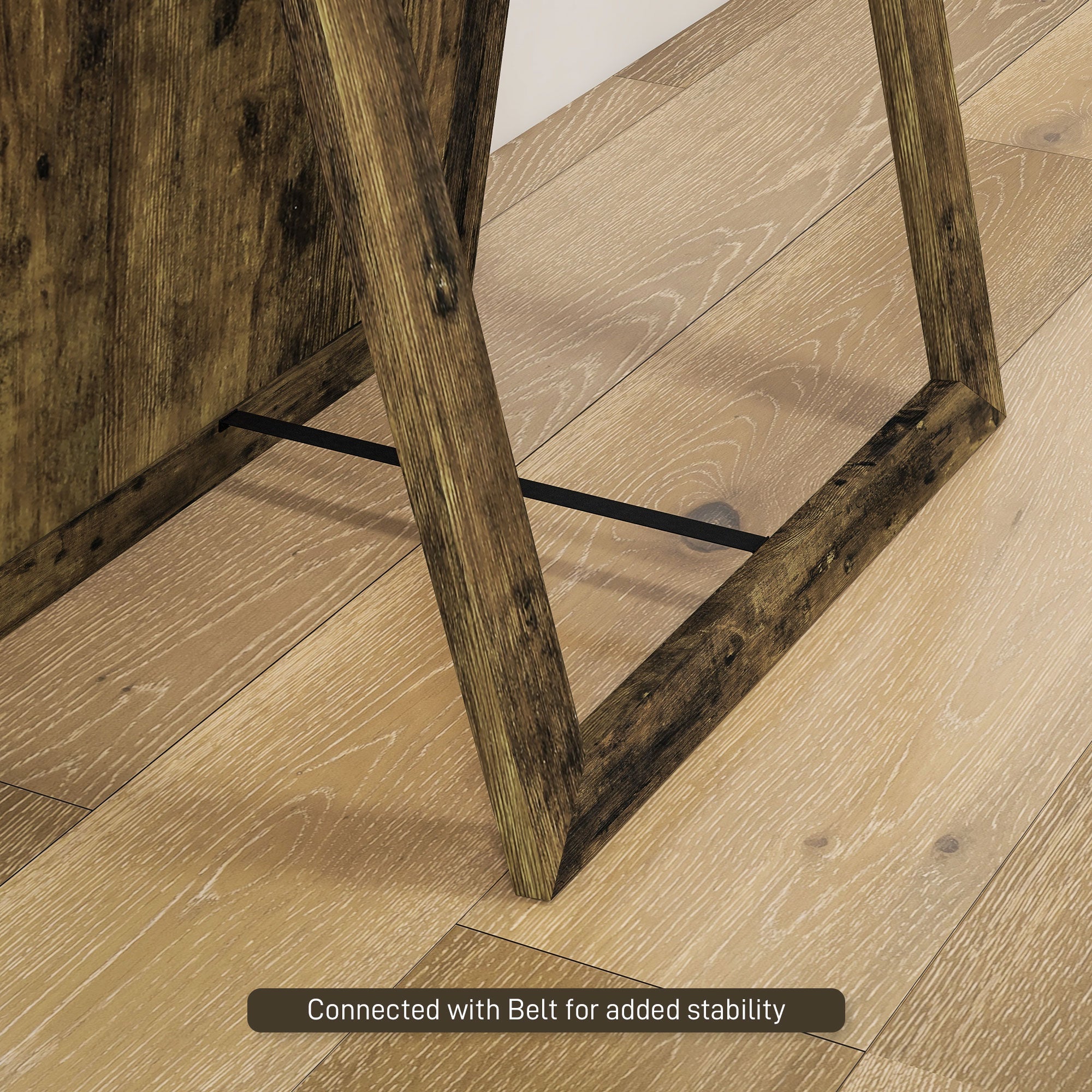 HOMCOM 58" x 20" Full Length Mirror, Floor Standing Mirror, Rectangular Full Body Mirror for Bedroom, Living Room, Rustic Brown