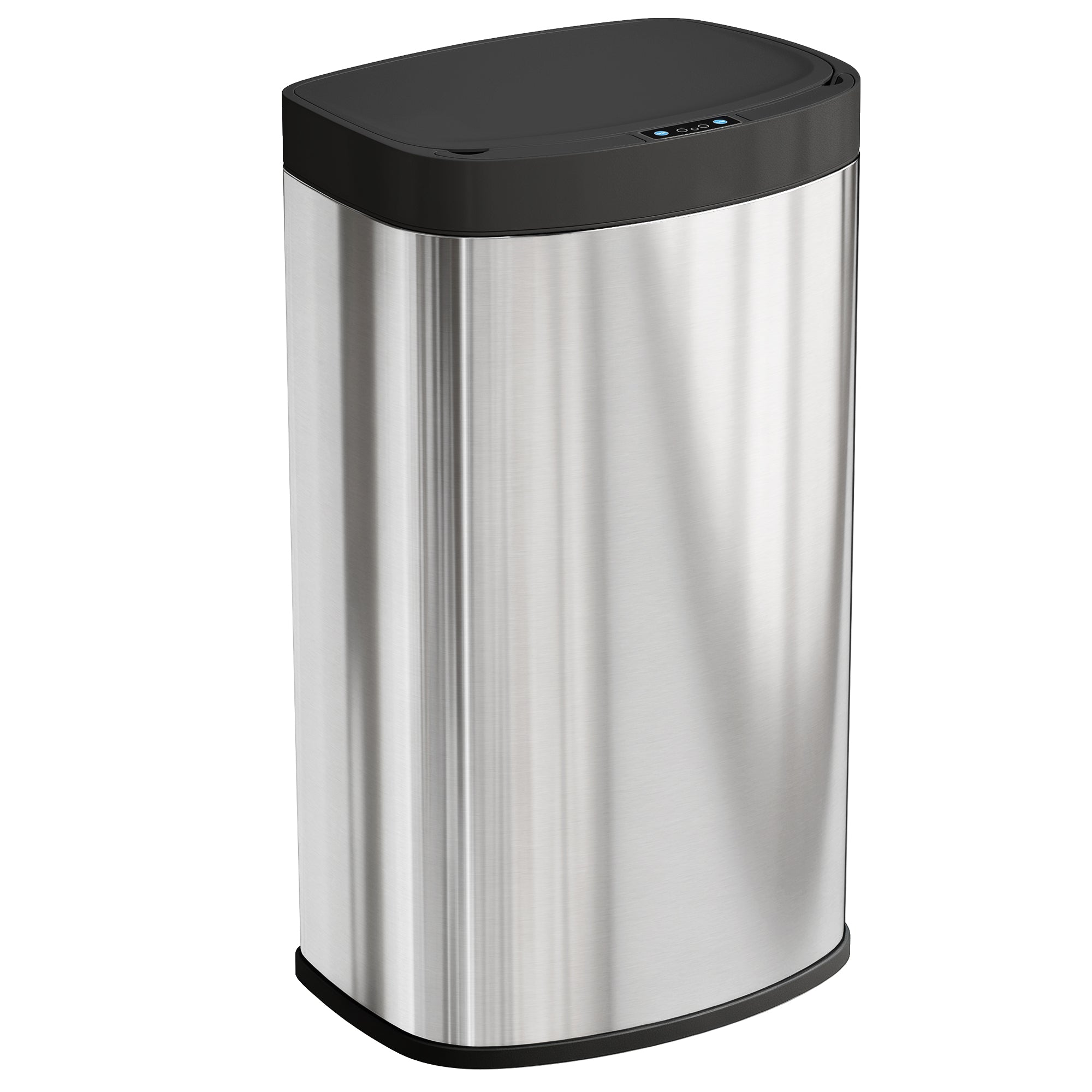 55L Sensor Bin with Soft-Close Lid, Automatic Touchless Motion Sensor Kitchen Bin with Fingerprint Resistant Stainless Steel for Hygienic Gyms, Home Office Use, Silver Tone
