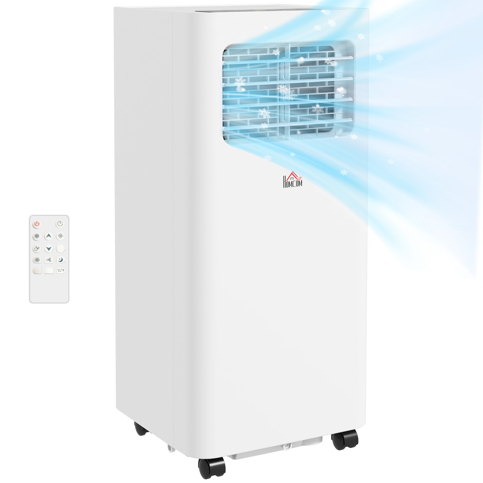 8000 BTU Mobile Air Conditioner, 345 Sq. Ft., AC Unit with Dehumidifier, Sleep, 24H Timer On/Off, Window Kit, White - HOMCOM