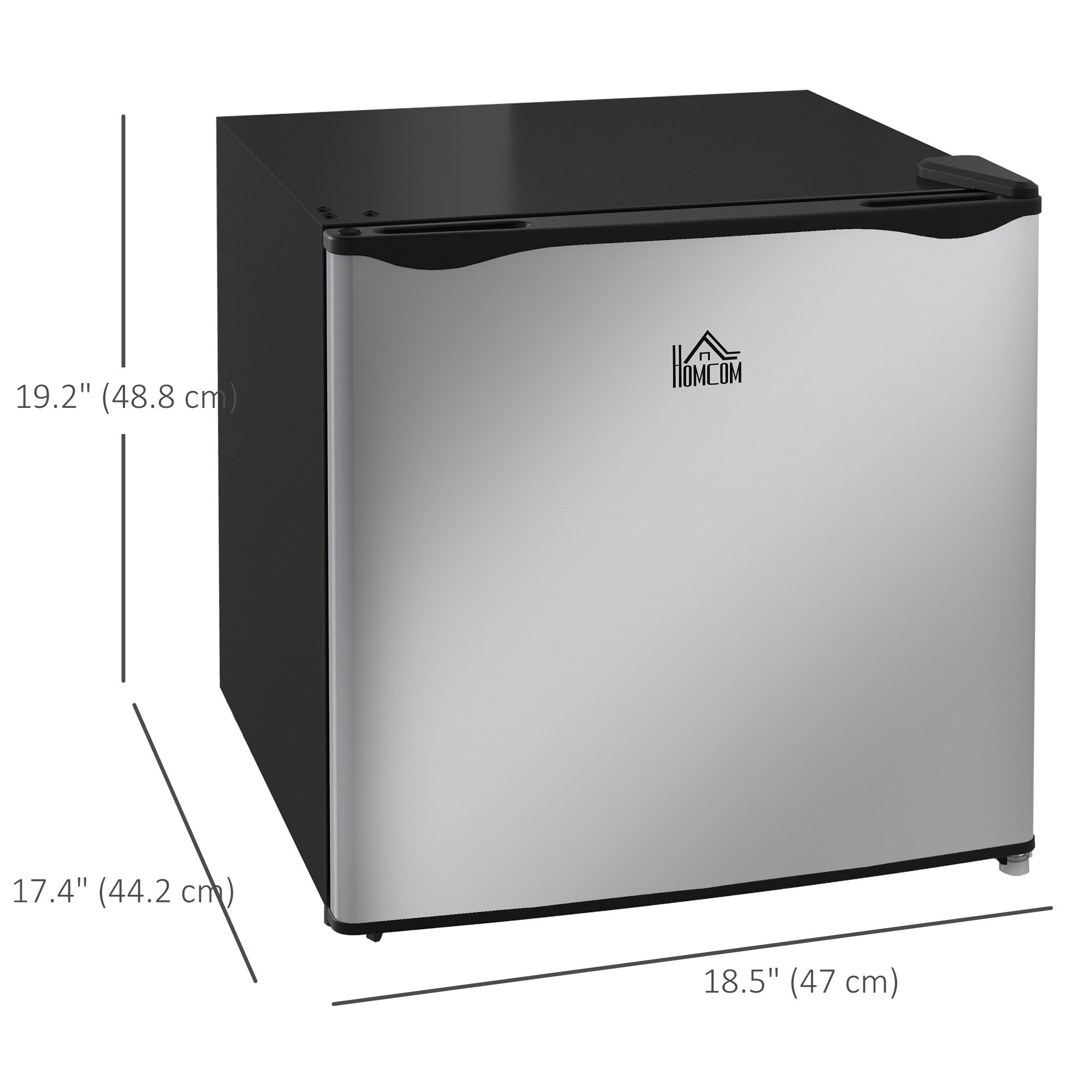 Compact Upright Freezer, 1.1 Cubic Feet Mini Freezer with Reversible Door, Removable Shelf, Adjustable Temperature for Home Office, Apartment, Dormitory, Silver