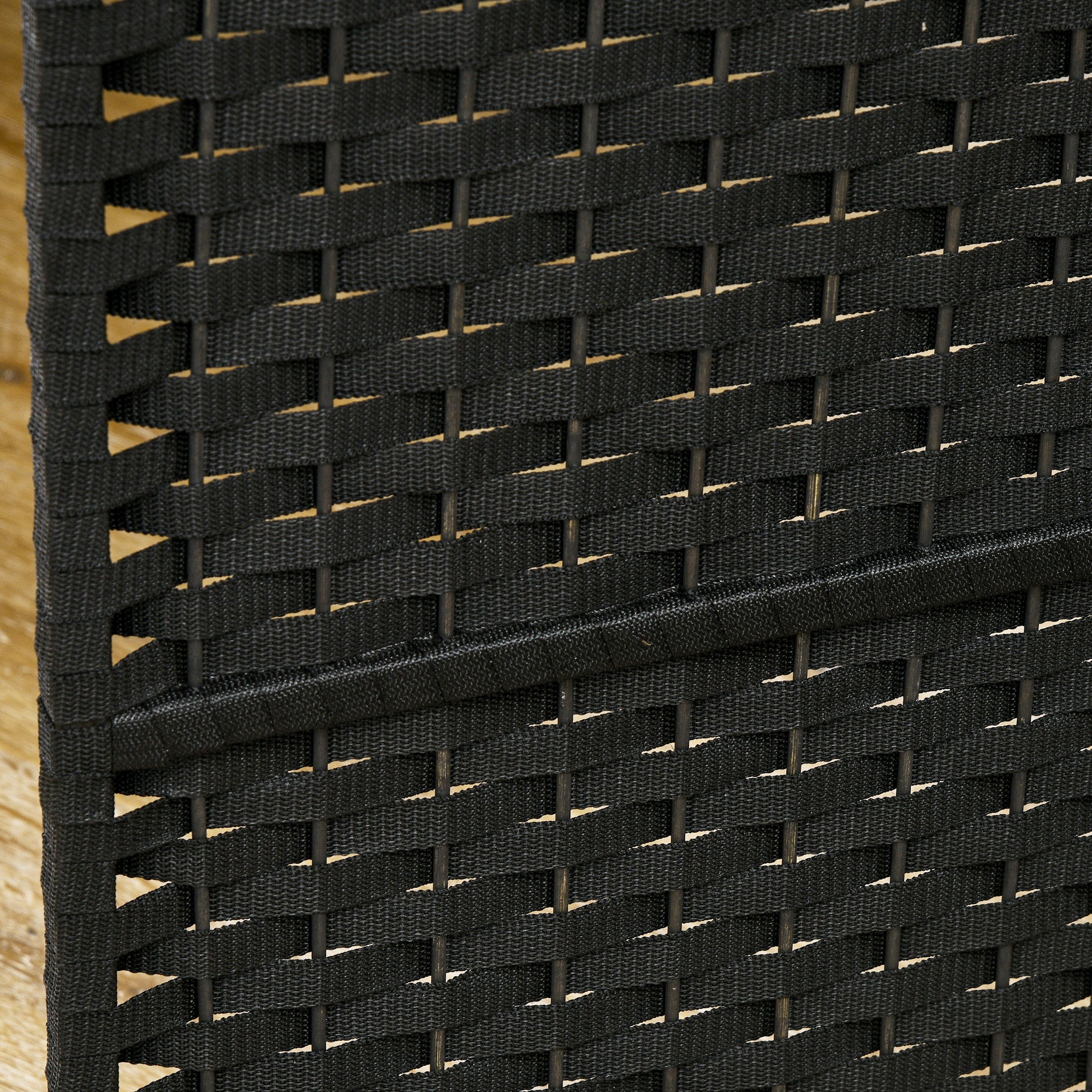 4 Panel 5.6' Tall Privacy Screen Freestanding Room Divider, Black - HOMCOM