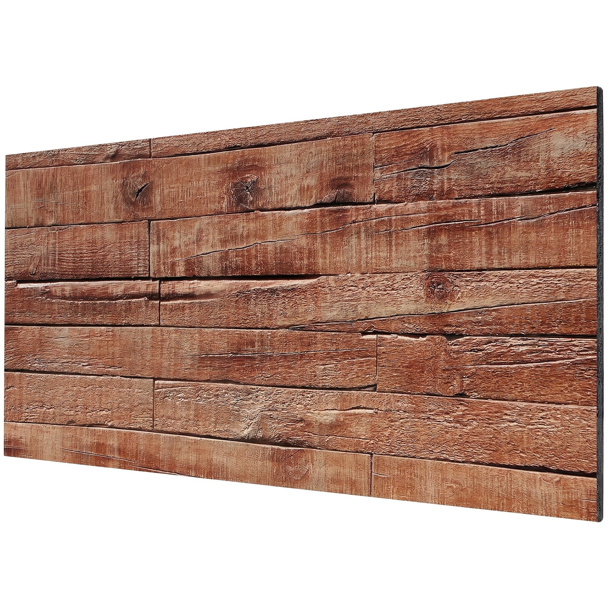 8-Pack 3D Faux Wood Wall Panels, Lightweight Polyurethane Panels for Interior and Exterior Accent Walls, Water-Resistant, 4' x 2', Cover 61.8 Sq.Ft., 0.6" Thick, Coffee