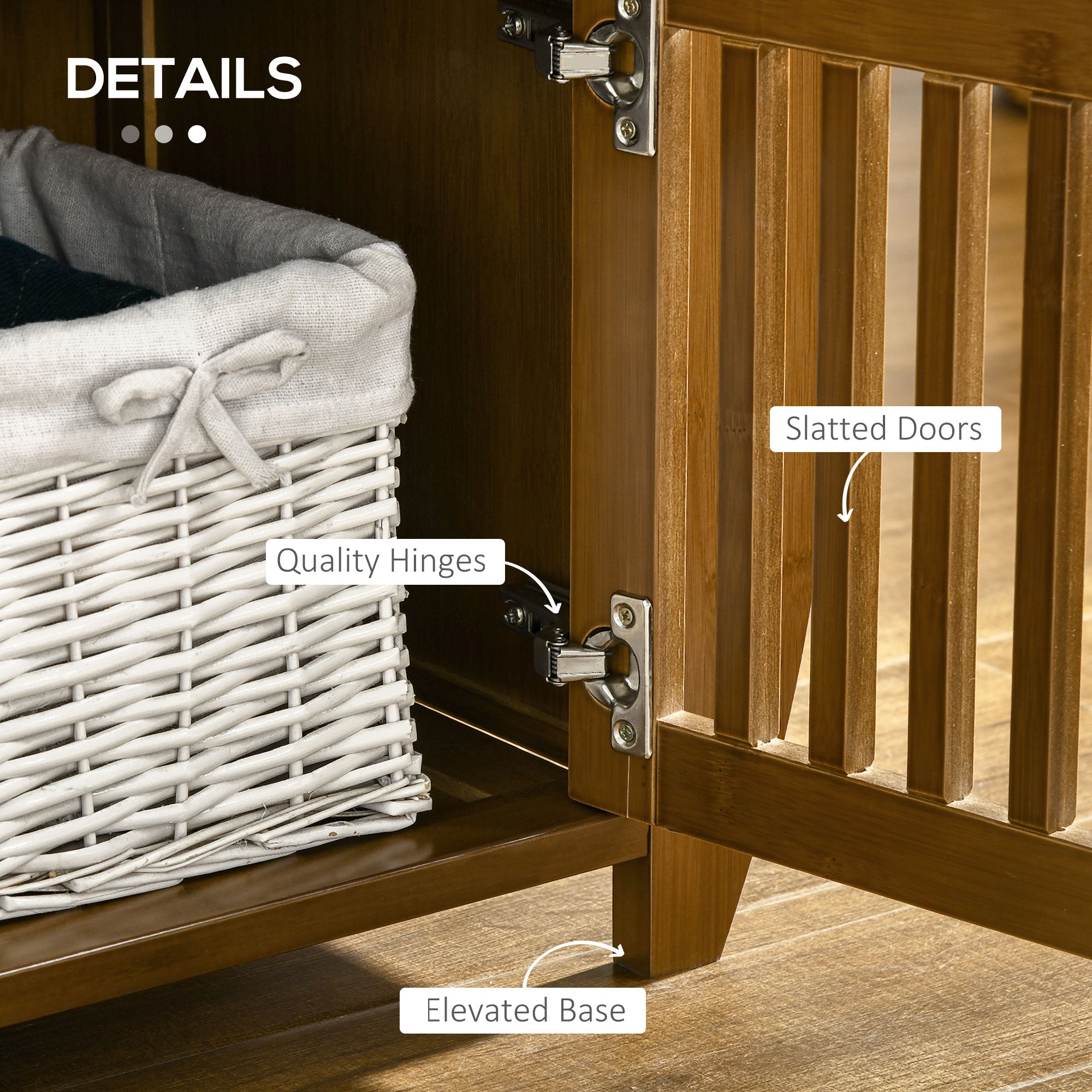 Entryway Shoe Bench with Storage Cabinets, Cushion, 3 Doors & Hidden Compartment, Brown