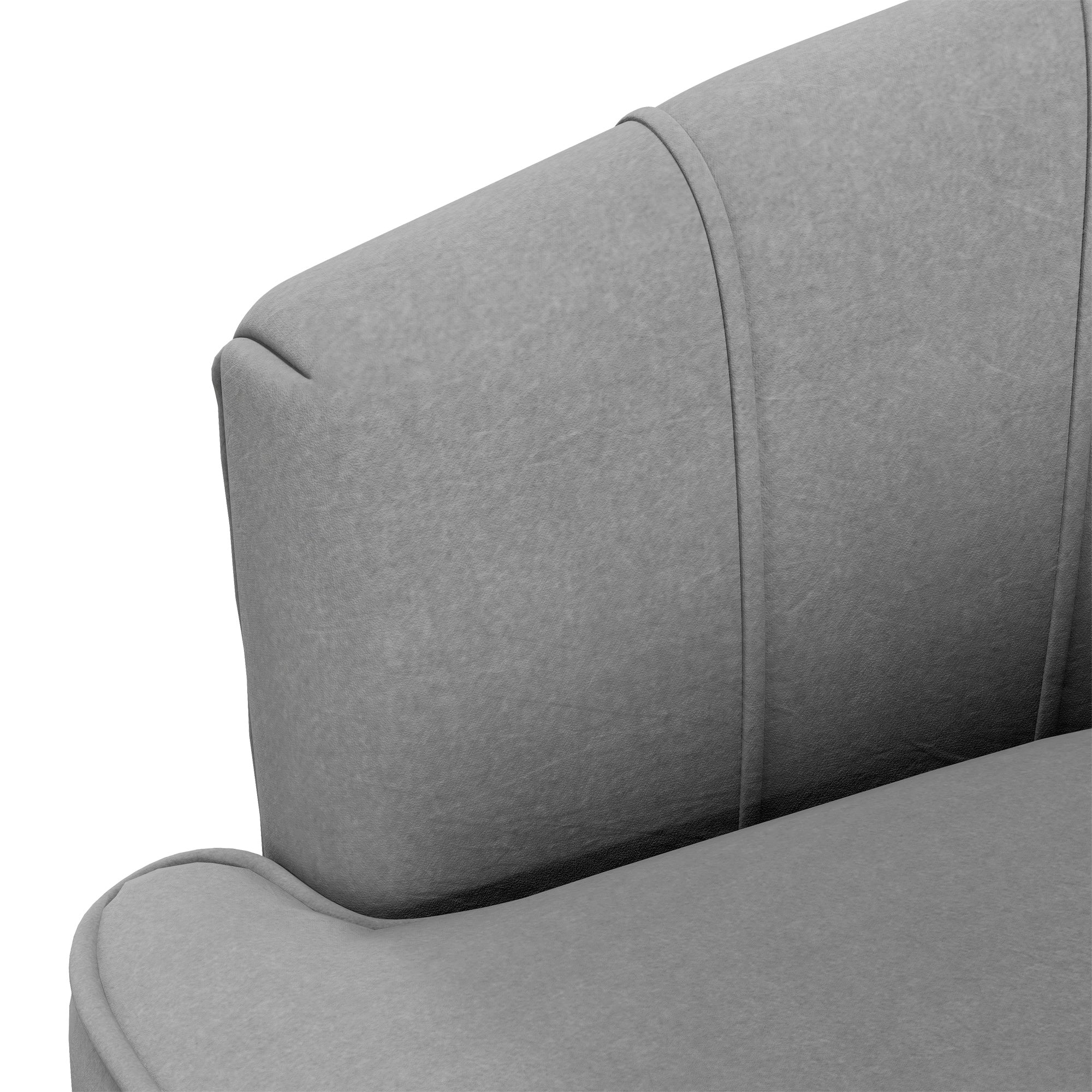 HOMCOM Fabric Accent Chair, Velvet Armchair, Modern Living Room Chair with Gold Metal Legs and Thick Padding for Bedroom, Grey