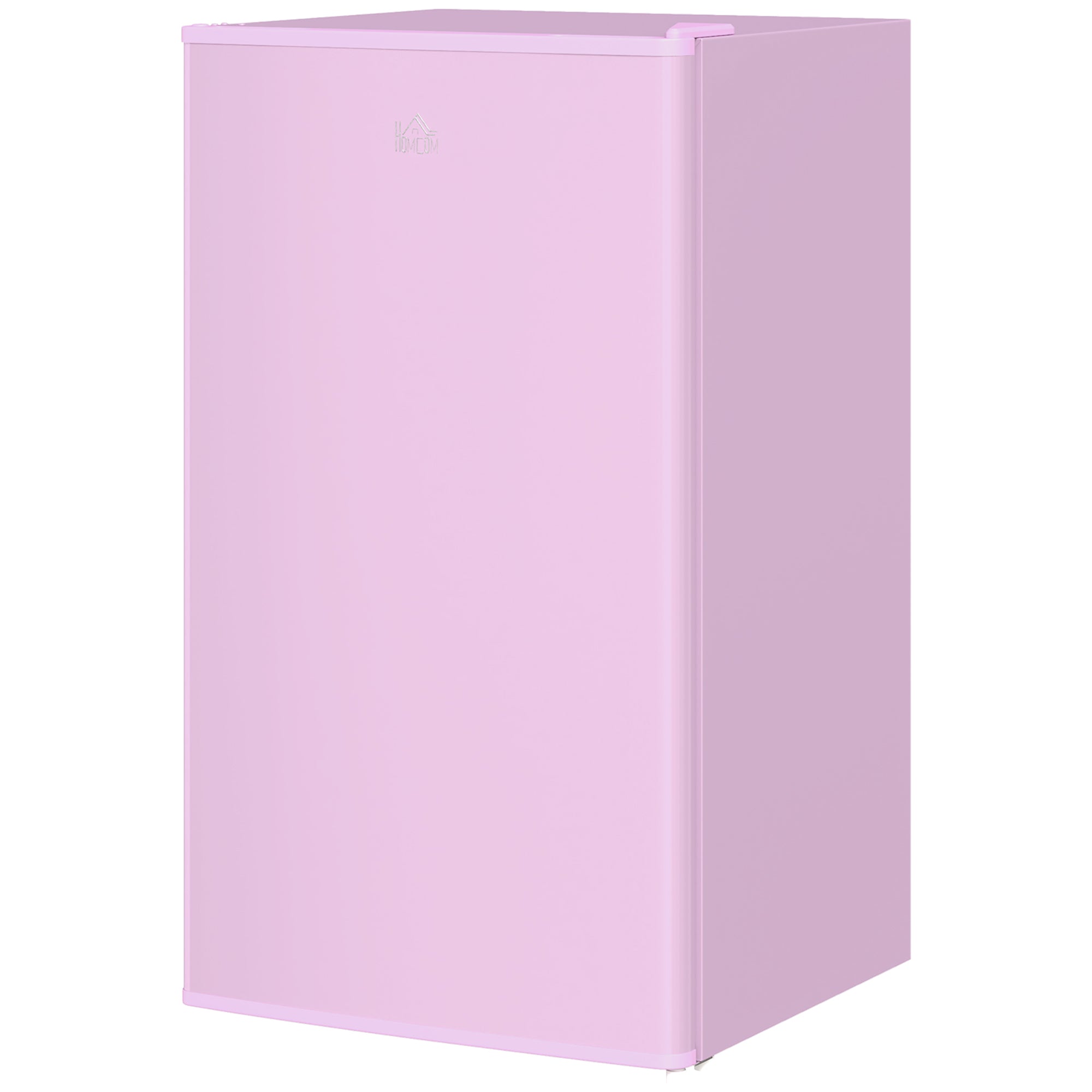 HOMCOM 3.2 Cu.Ft Mini Fridge with Freezer, Single Door Compact Refrigerator with Adjustable Thermostat, Shelf and Reversible Door for Bedroom, Dorm, Home Office, Energy Efficient, Red