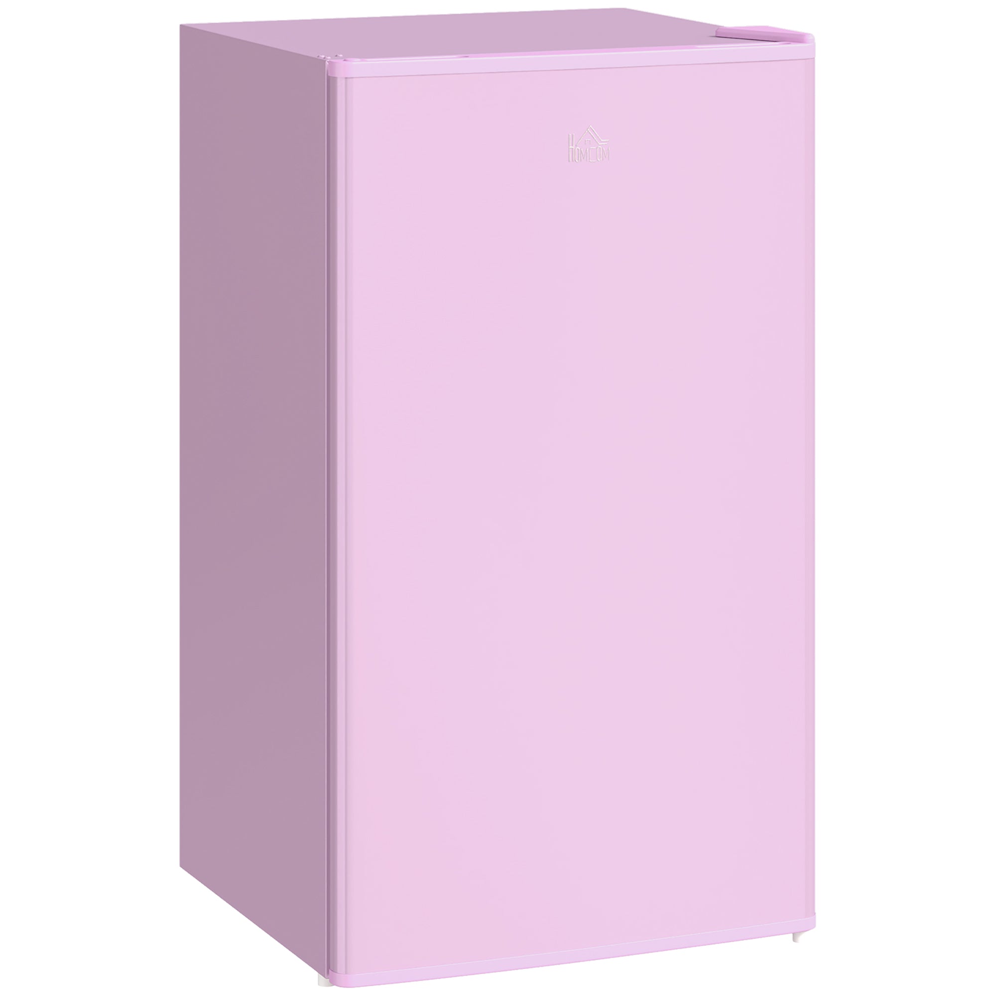 HOMCOM 3.2 Cu.Ft Mini Fridge with Freezer, Single Door Compact Refrigerator with Adjustable Thermostat, Shelf and Reversible Door for Bedroom, Dorm, Home Office, Energy Efficient, Red