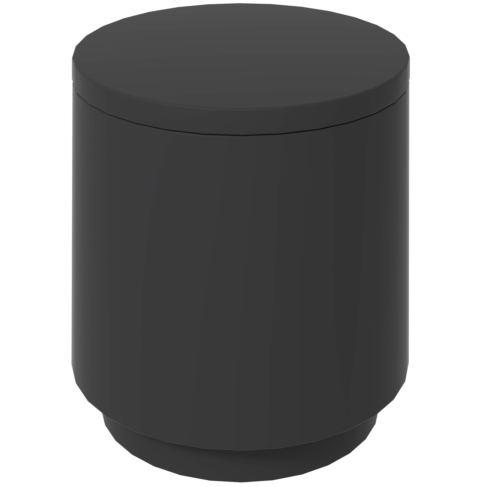 HOMCOM 2.6 Gal Outdoor Cooler Side Table, 3-In-1 Cool Bar Table with Storage, Removable Ice Bucket and Lid, Concrete Small Patio Table for Party, Poolside, Deck, Charcoal Gray