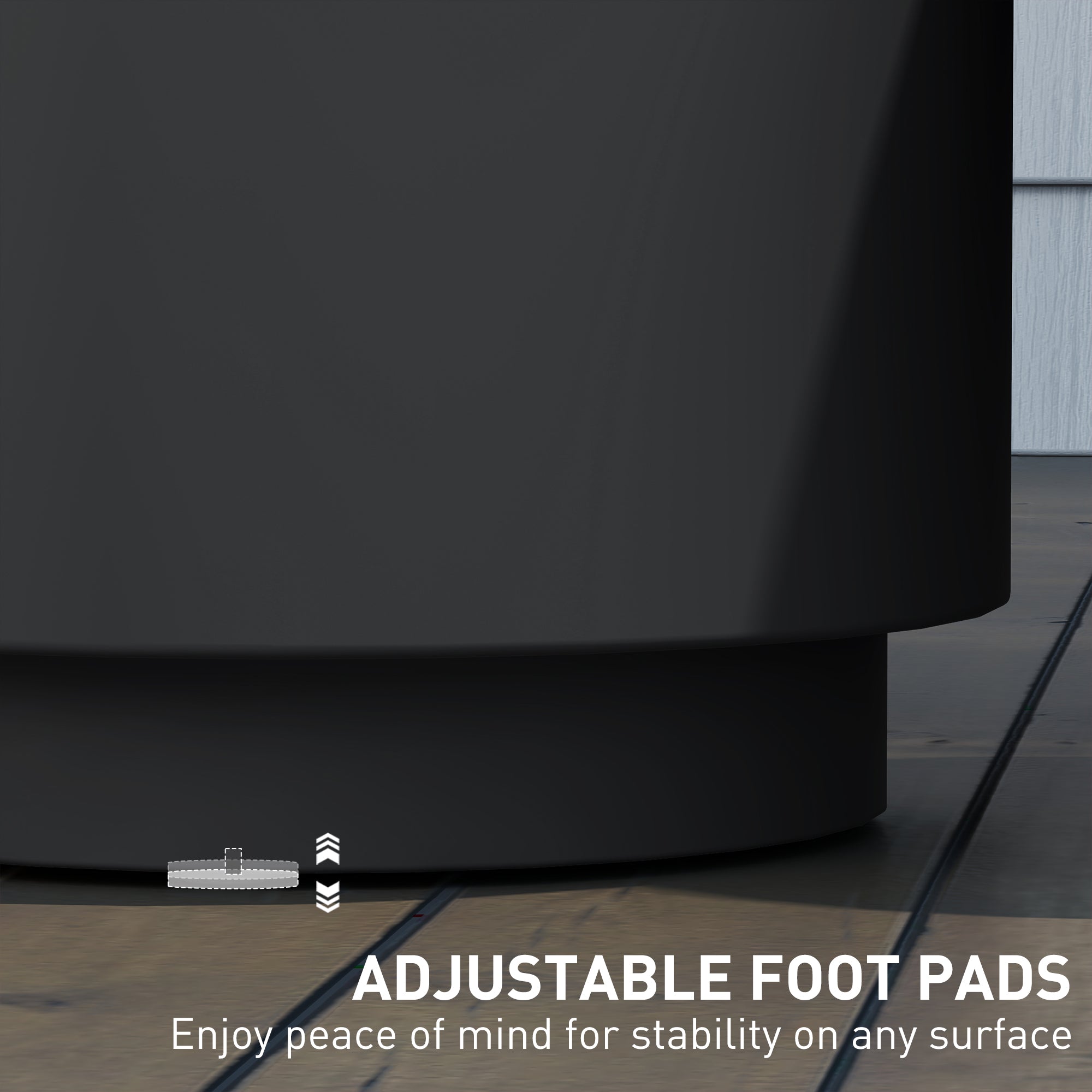 HOMCOM 2.6 Gal Outdoor Cooler Side Table, 3-In-1 Cool Bar Table with Storage, Removable Ice Bucket and Lid, Concrete Small Patio Table for Party, Poolside, Deck, Charcoal Gray