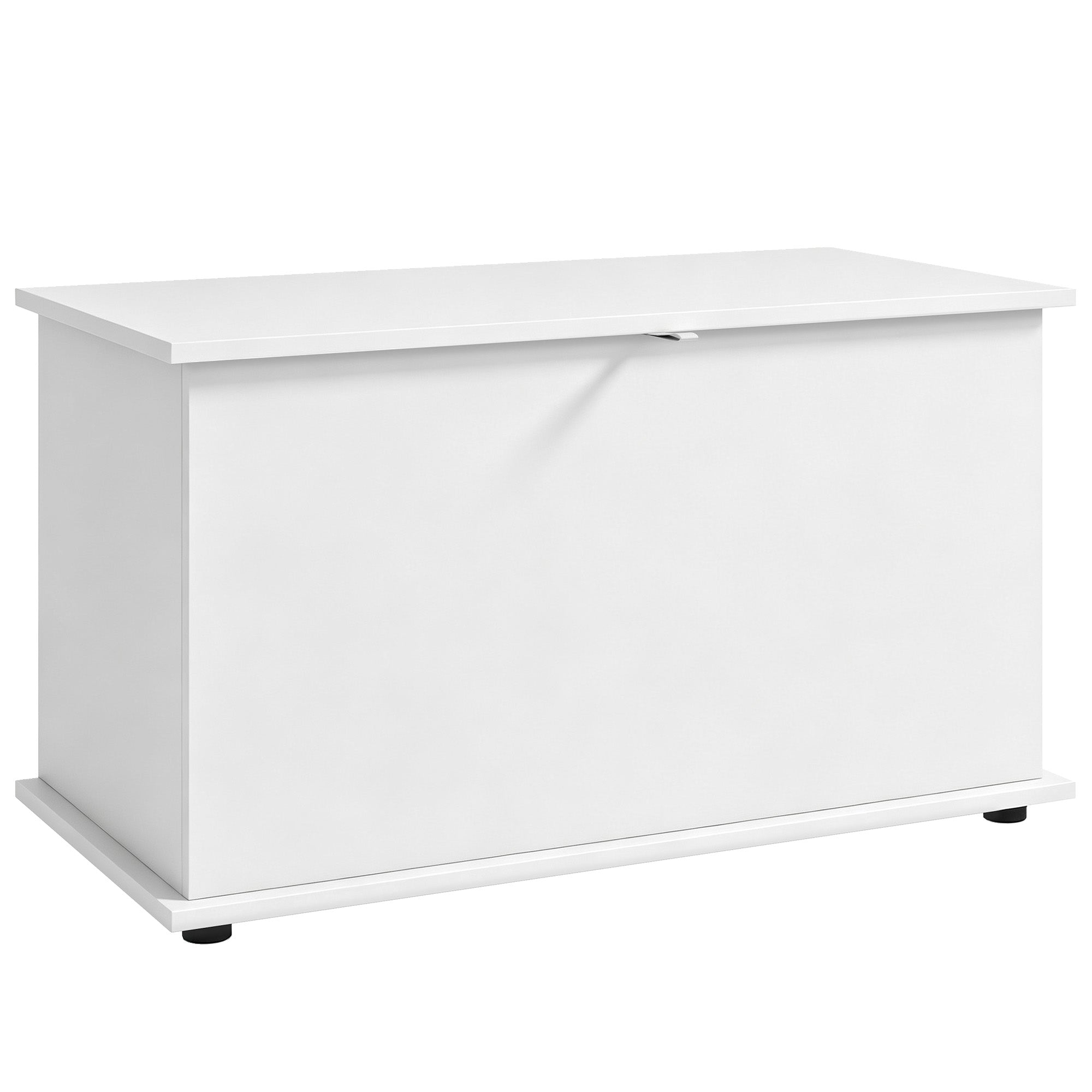 Storage Chest, Large 102L Blanket Box, Shoe Bench with Safety Hinged Lid, Storage Trunk, Bed End Bench for Bedroom, Hallway, Living room, Playroom, 80 x 40 x 45cm, White