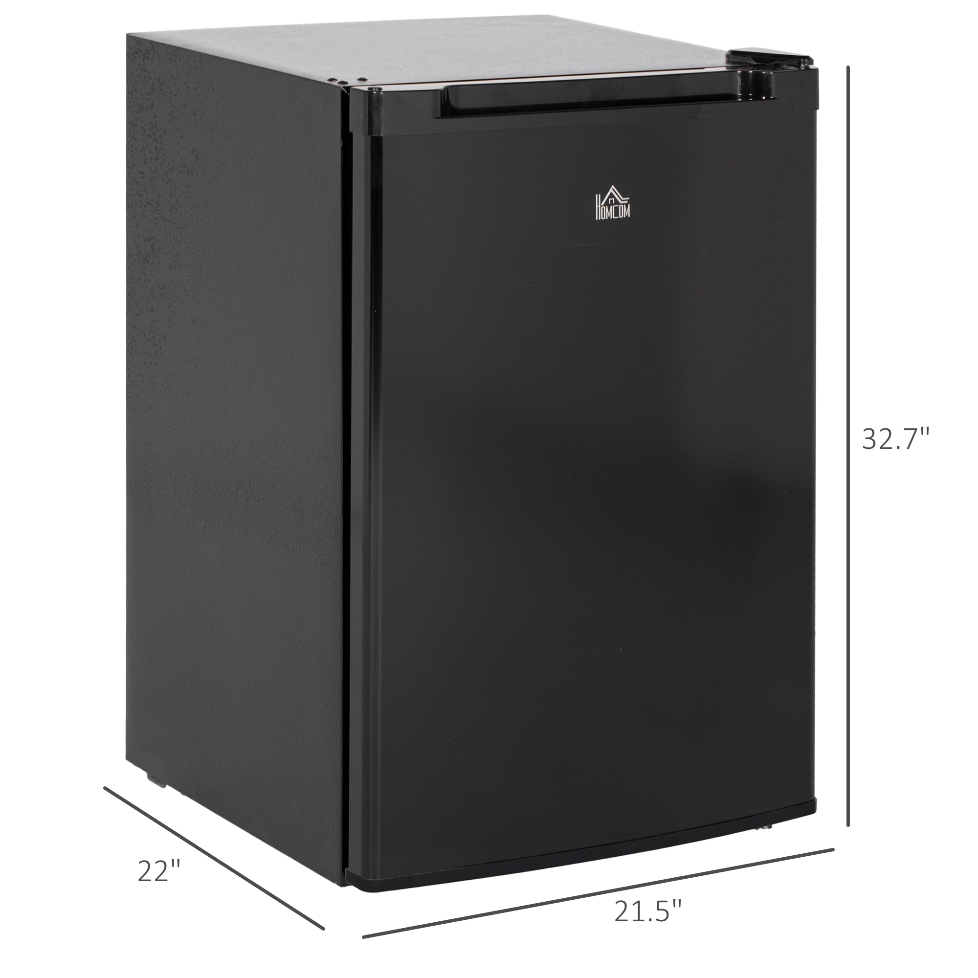 3 Cu Ft Upright Freezer with Reversible Door & Adjustable Thermostat, Black