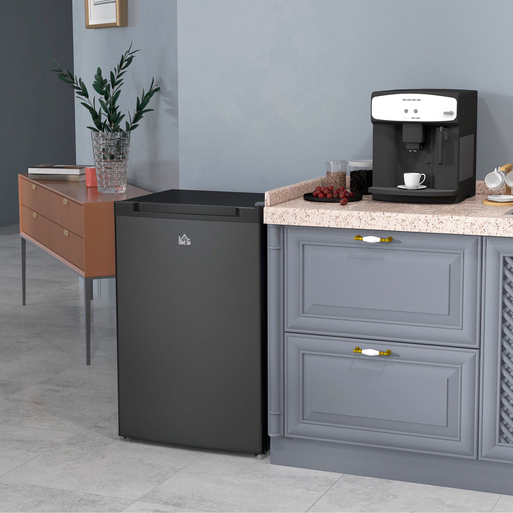 3 Cu Ft Upright Freezer with Reversible Door & Adjustable Thermostat, Black