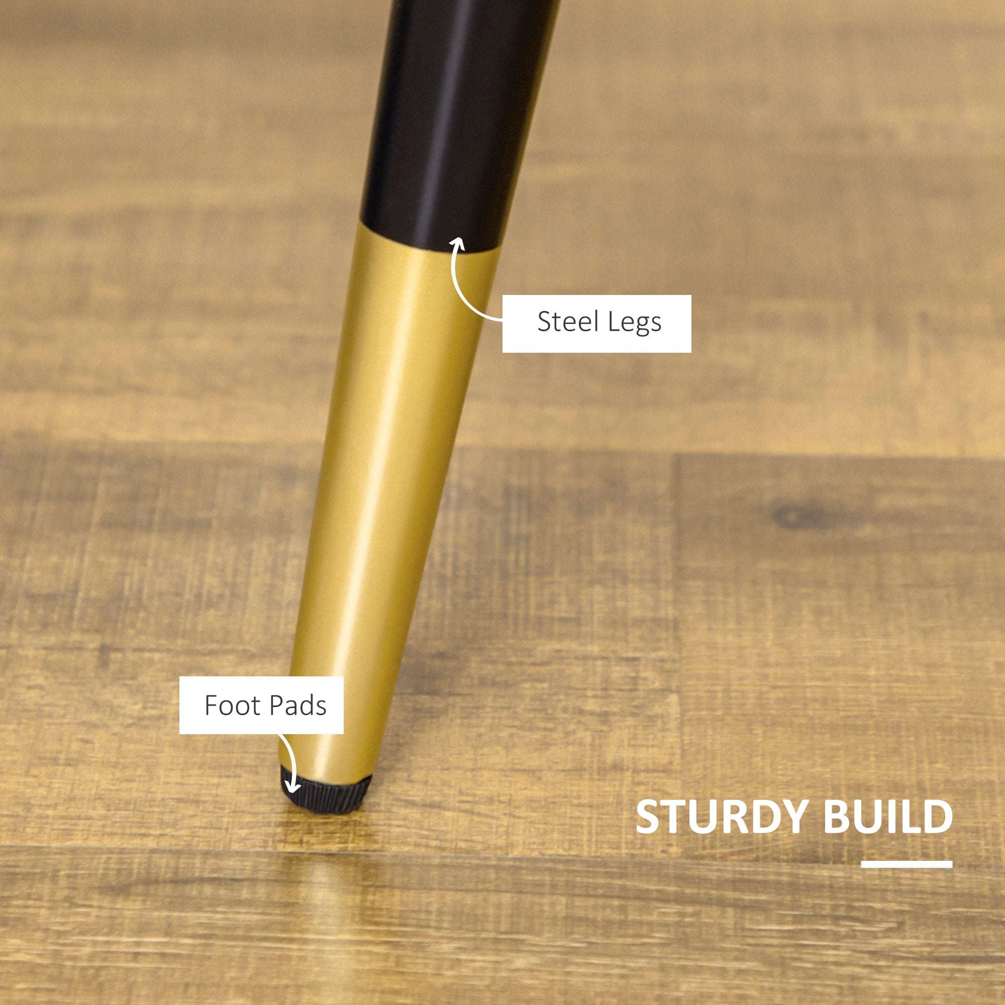 HOMCOM Dining Chairs Set of 2, Modern Kitchen Chair with PU Leather Upholstery and Steel Legs, Accent Chairs for Living Room, Bedroom, Black