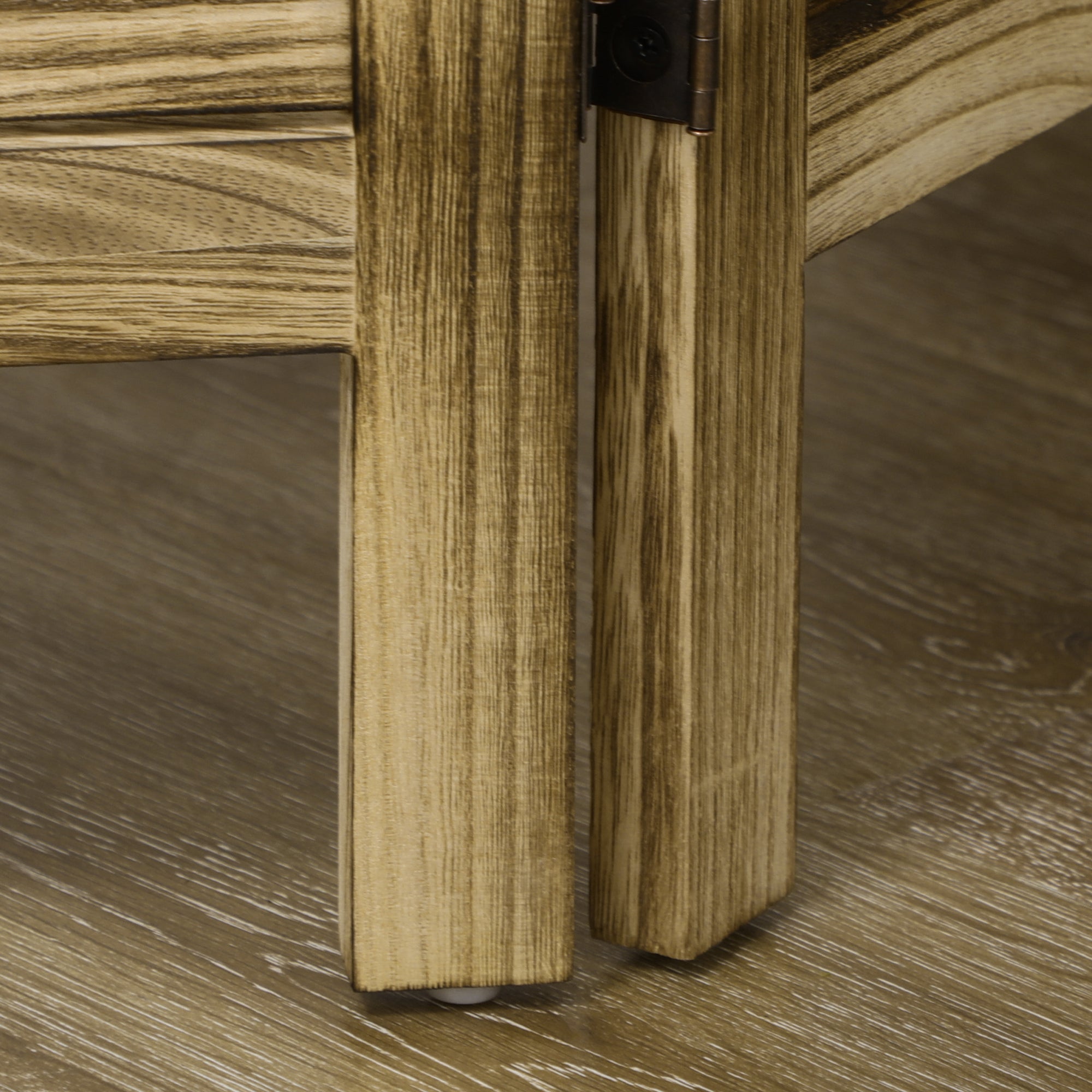 3 Panel Wooden Room Divider, Folding Privacy Screen for Home Office, 63"x67"x0.75"