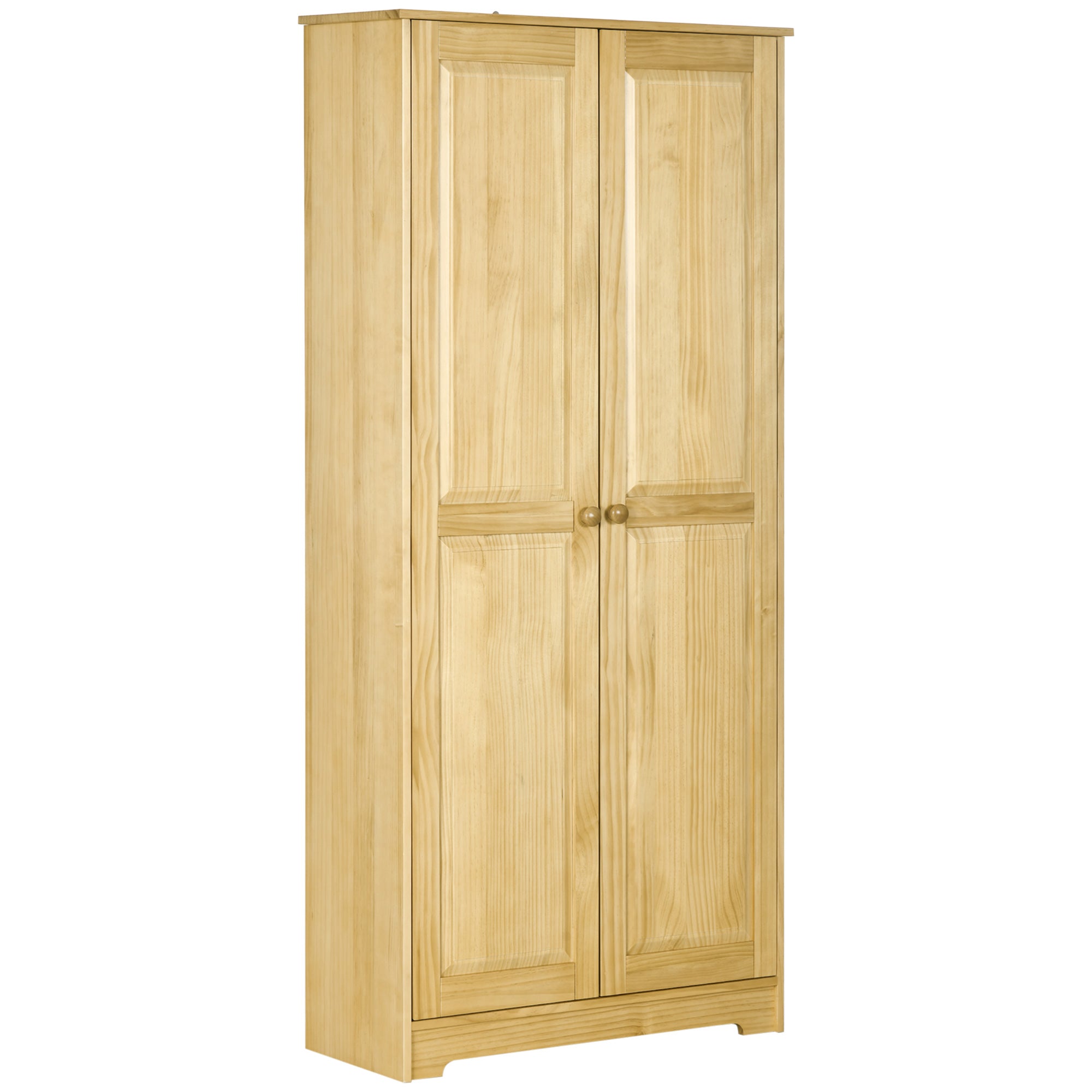67" PiNewood Kitchen Pantry Storage Cabinet Freestanding Cabinets Light Brown