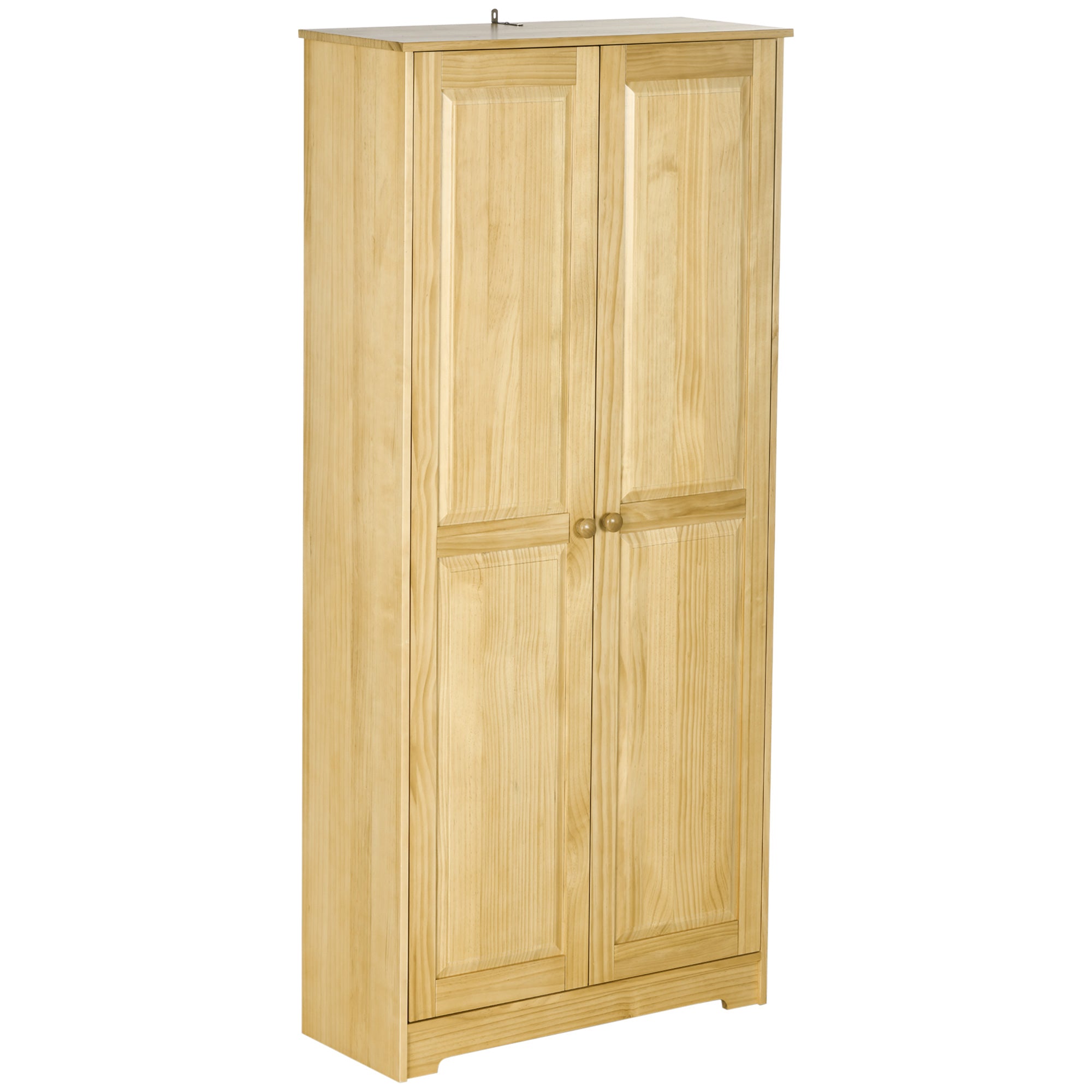 67" PiNewood Kitchen Pantry Storage Cabinet Freestanding Cabinets Light Brown