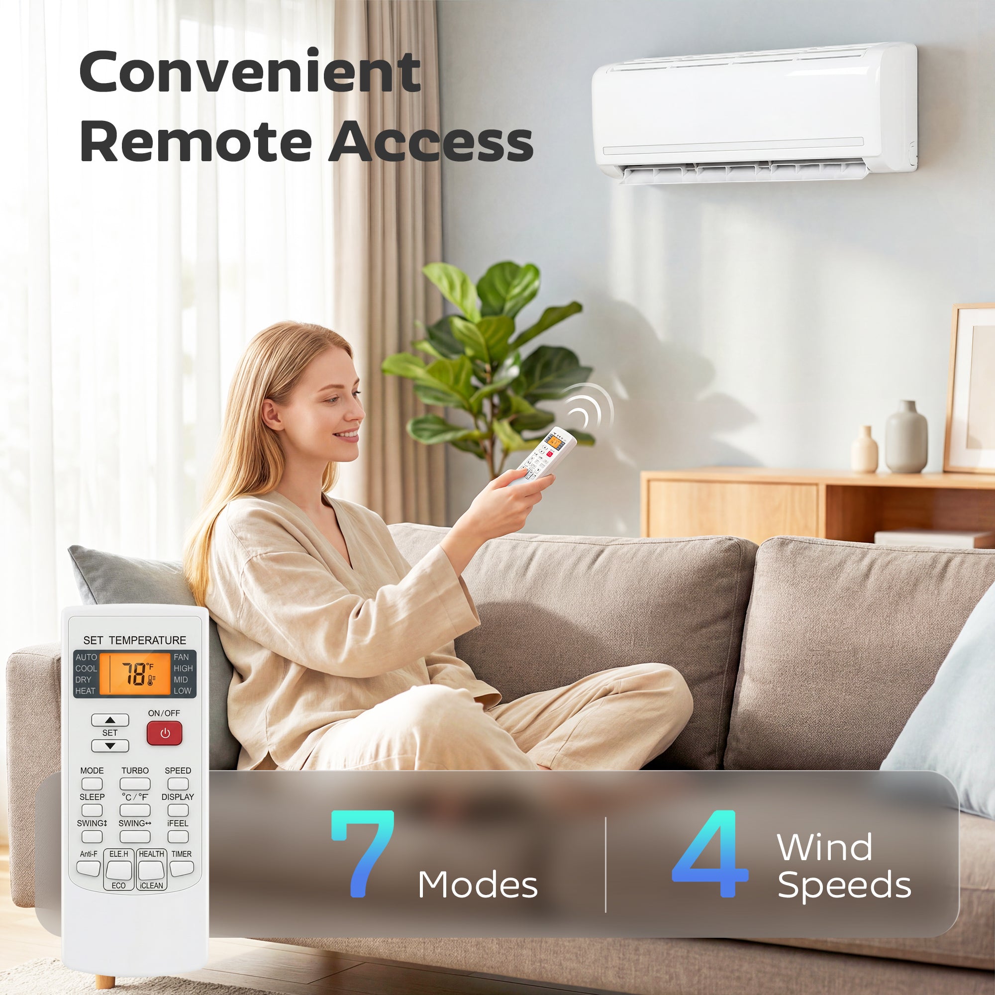 18000 BTU Mini Split Air Conditioner and Heat Pump, 19 SEER2 230V Energy Efficient Ductless Inverter AC Unit Cools up to 1250 Sq.Ft, Complete Installation Kit