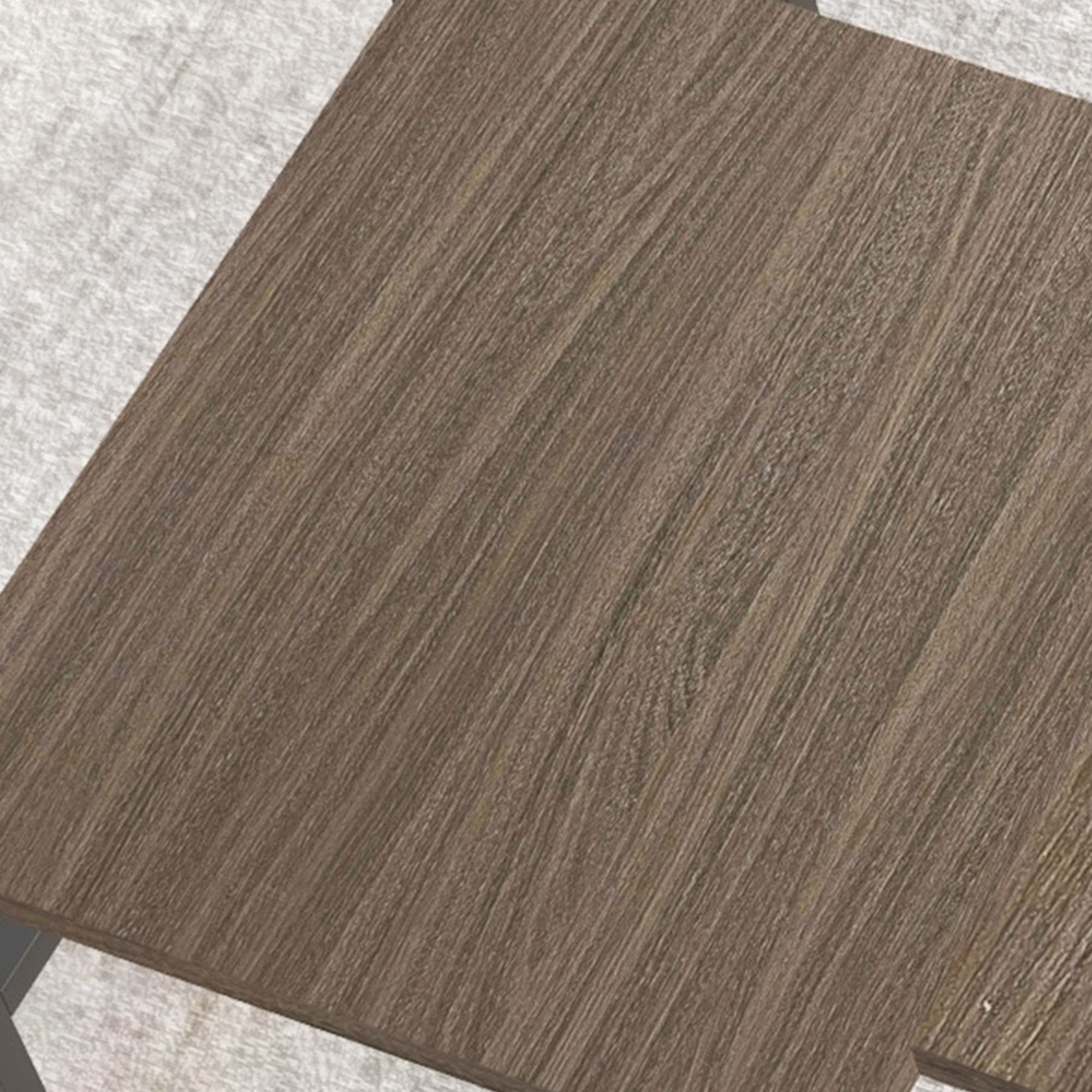 HOMCOM 4 Piece Dining Table and Chairs Set, Industrial Kitchen Table Set of 4 with 2 Chairs and Bench, Space Saving Table and Chairs with Shelf for Small Spaces, Grey