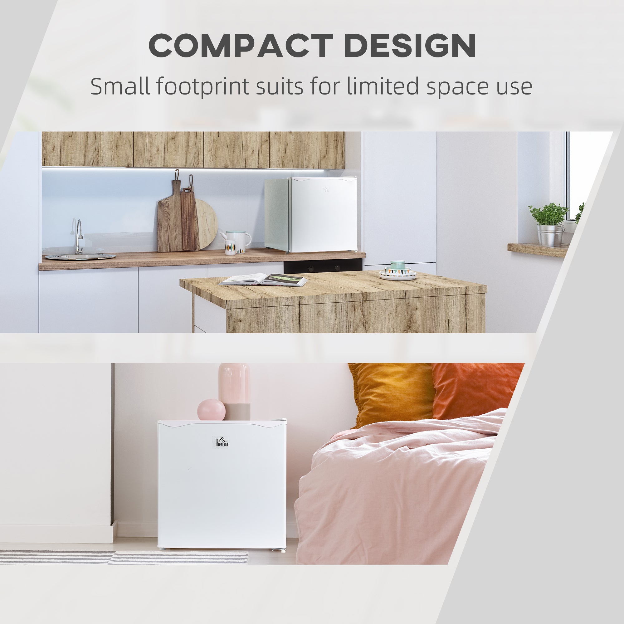 1.1 Cu Ft Countertop Mini Freezer, Compact Upright with Removable Shelves, White - HOMCOM